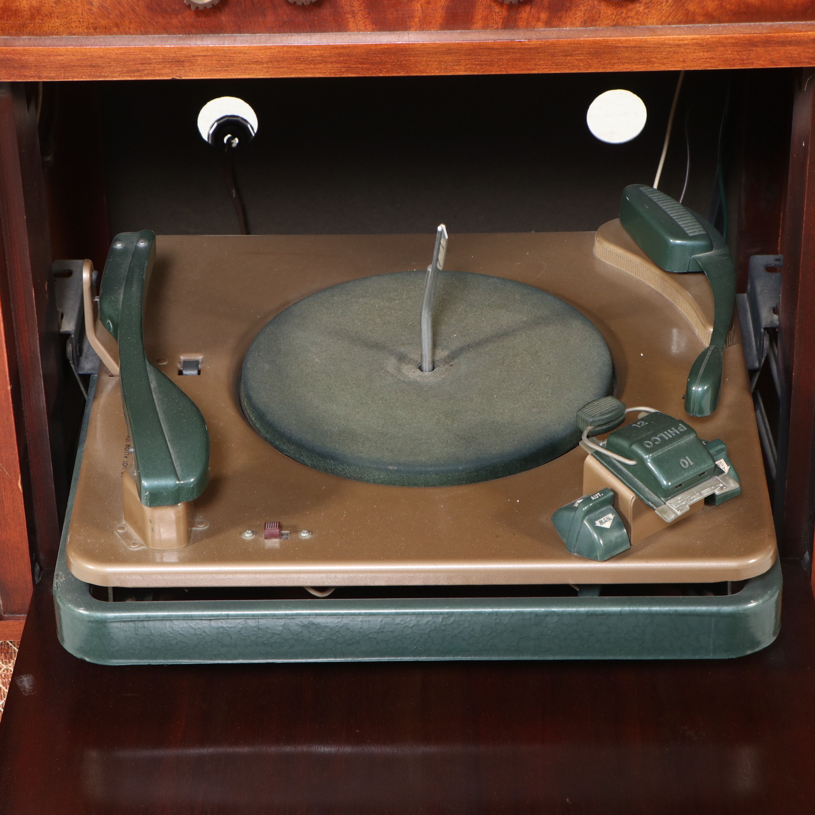 Philco Mahogany Radio Console with Turntable