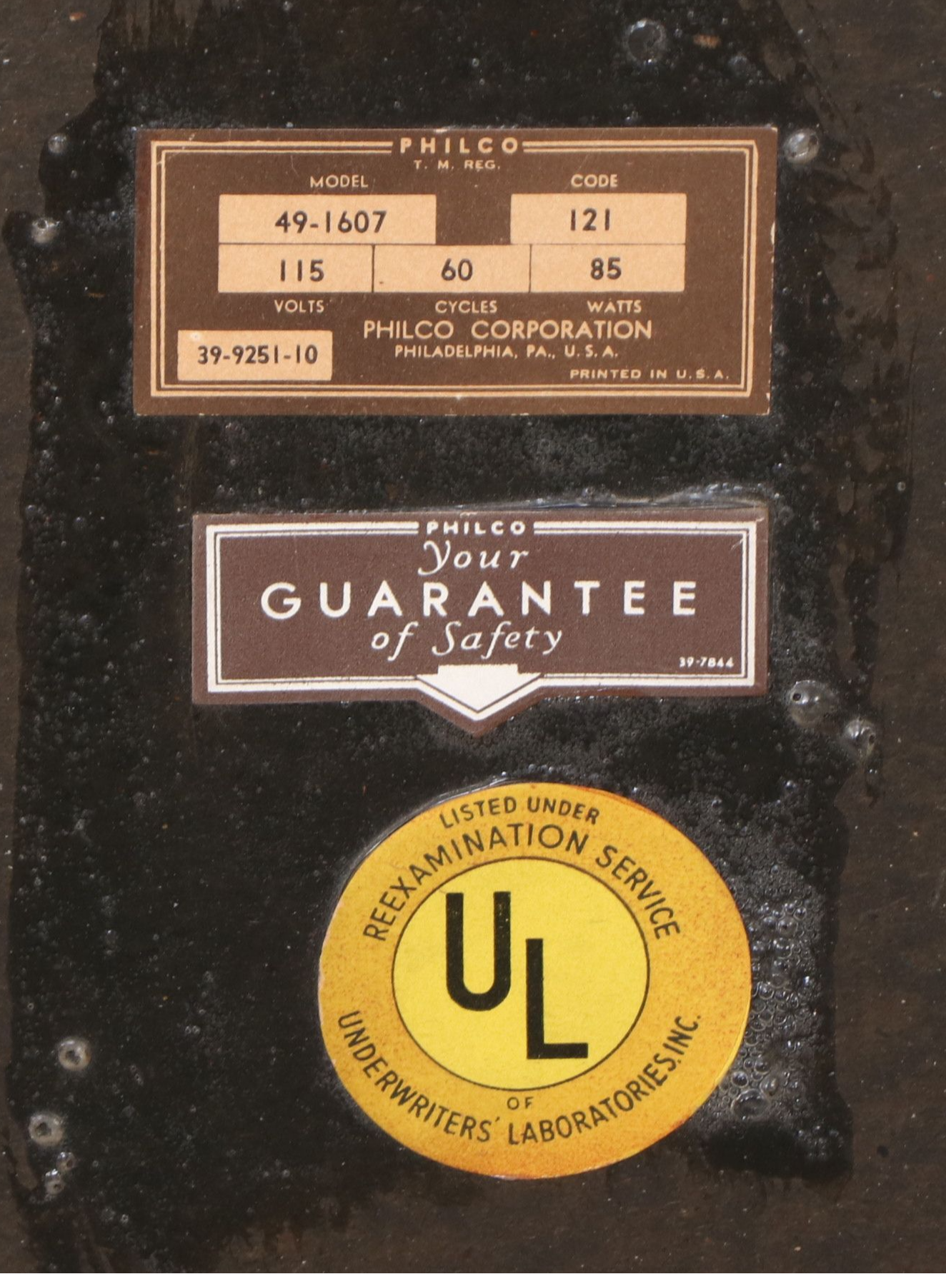 Philco Mahogany Radio Console with Turntable