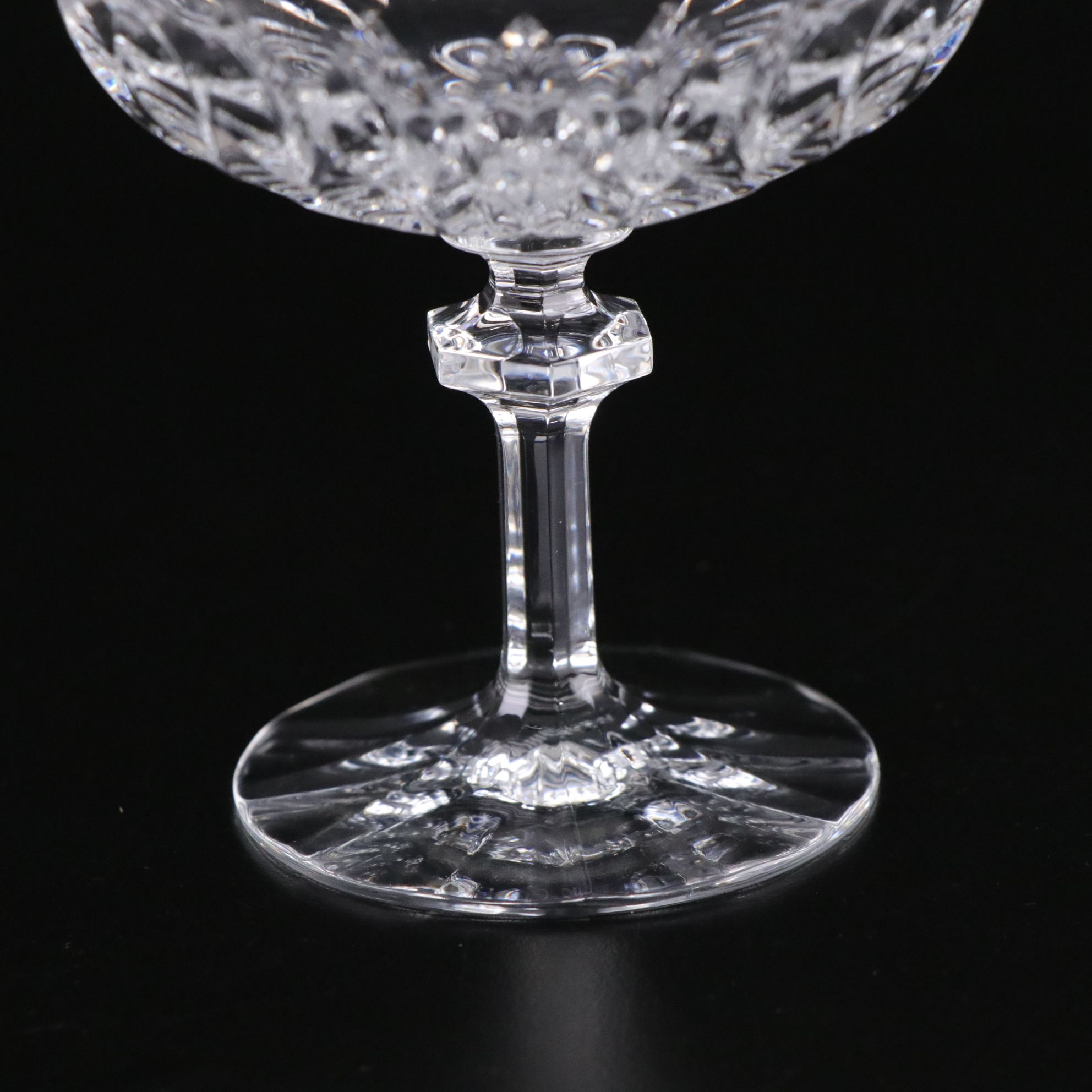 Seven Gorham "Althea" Crystal Champagne or Tall Sherbet Stems