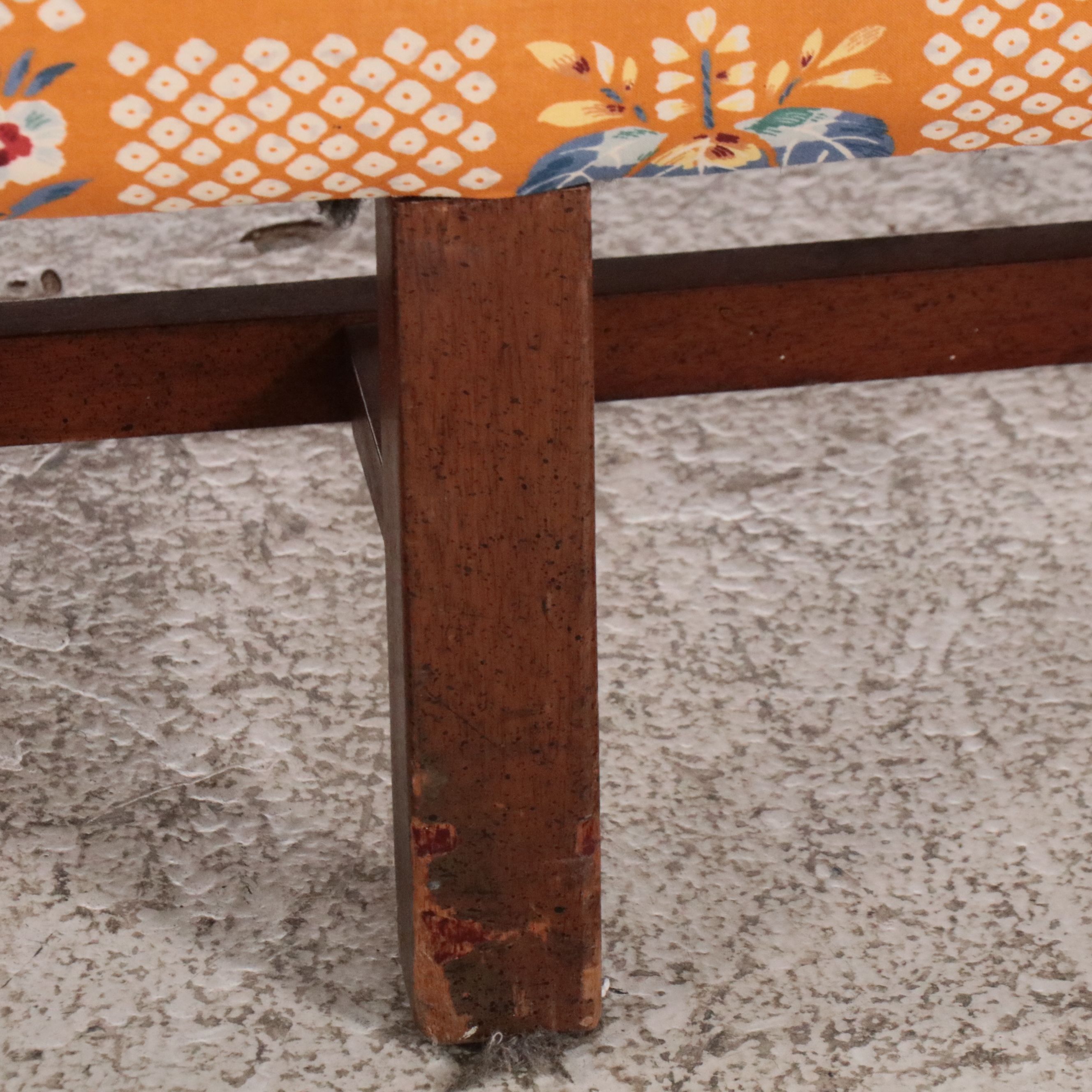 Chippendale Style Upholstered Camelback Sofa