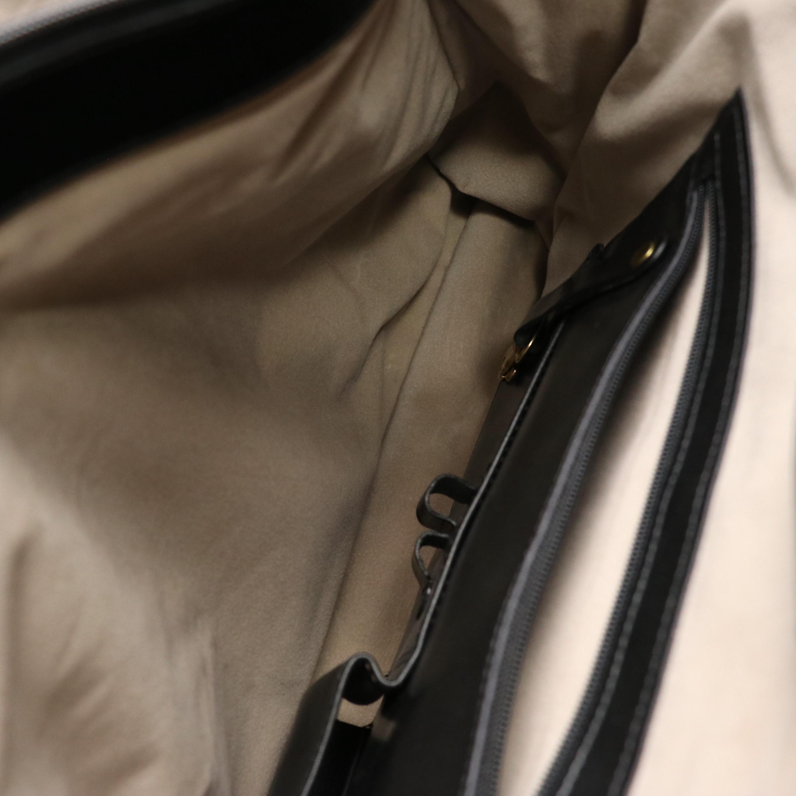 Brahmin Two-Way Tote in Brown Croc Embossed and Black Tuscan Leather