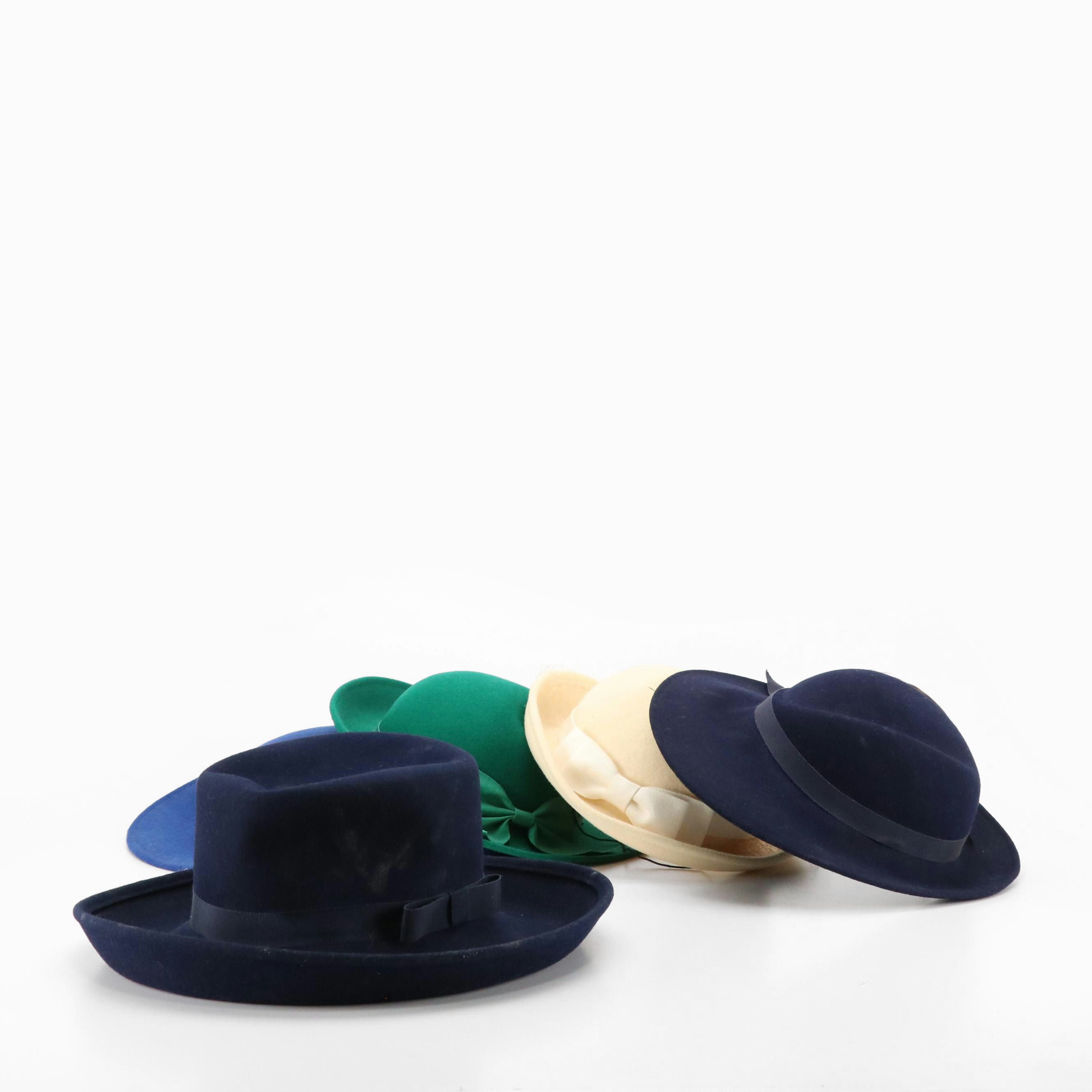 Commodore, Doeskin, and Other Vintage Wool Felt Hats