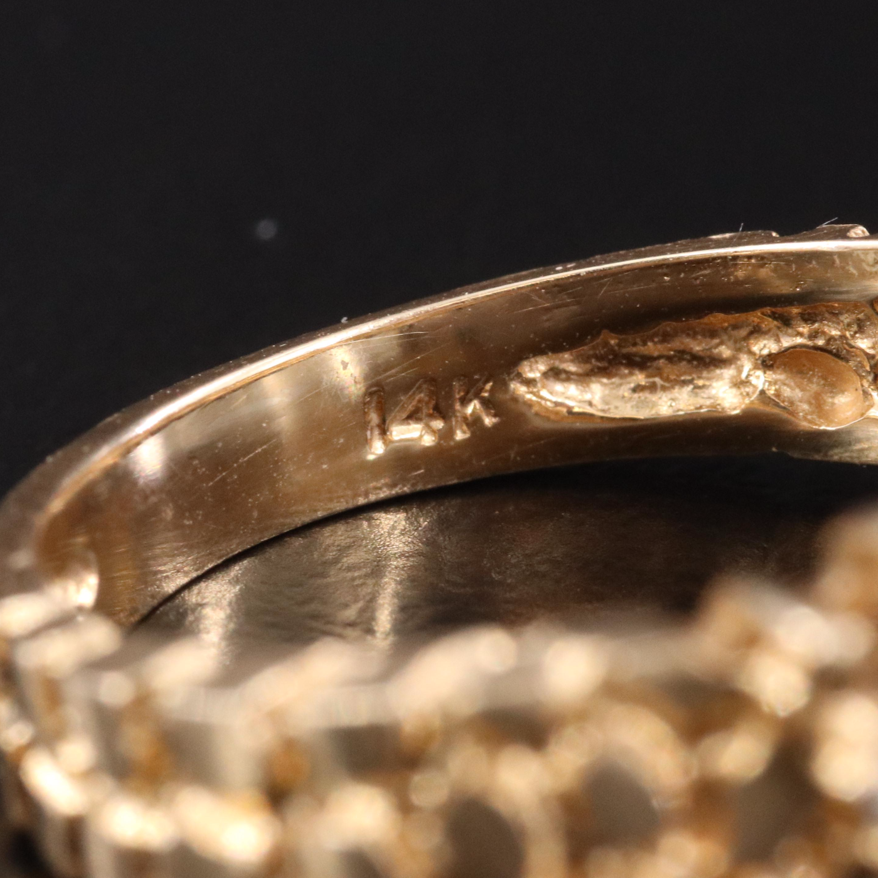 14K 0.33 CTW Diamond Nugget Style Ring