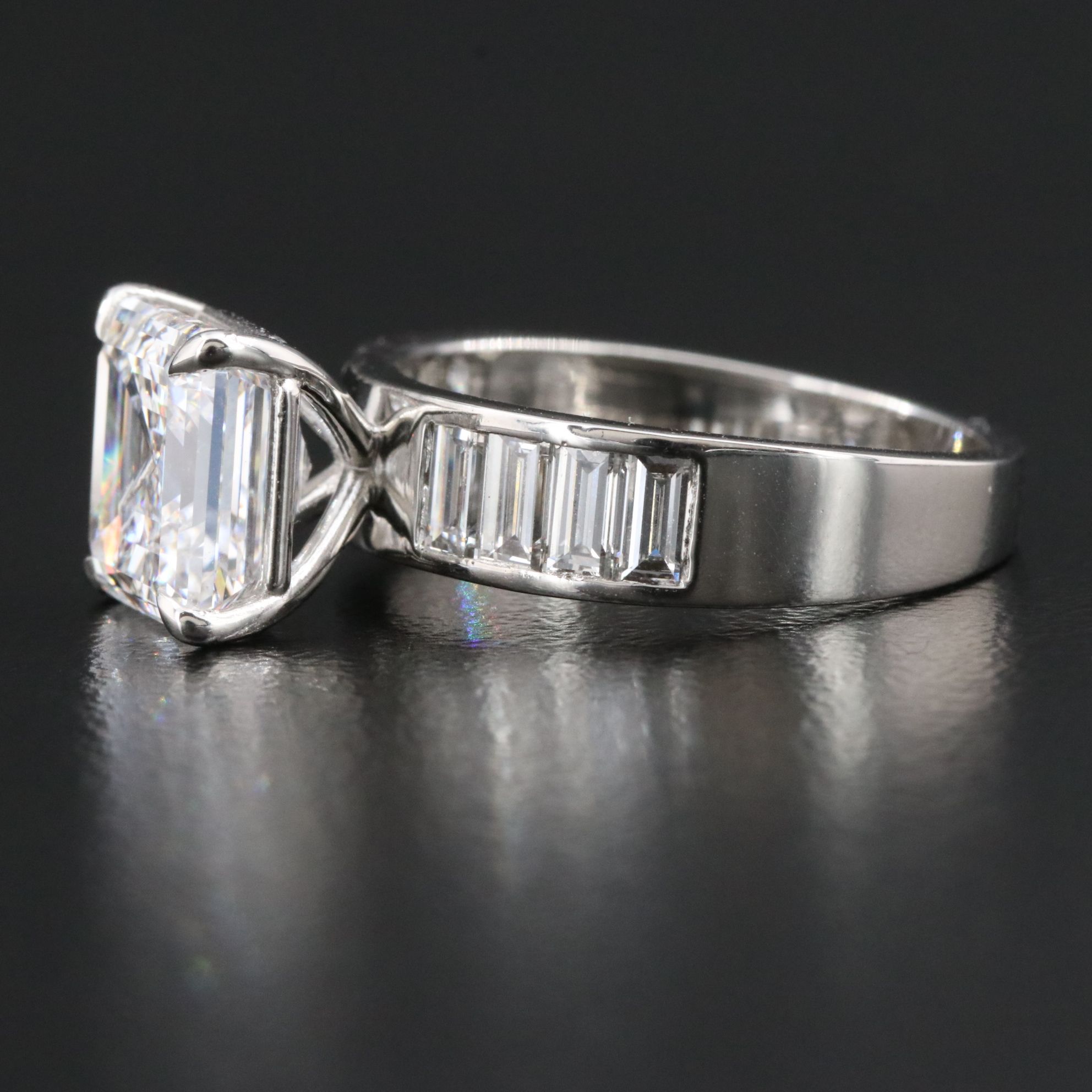 Platinum 4.69 CTW Lab Grown Diamond Ring with IGI Report