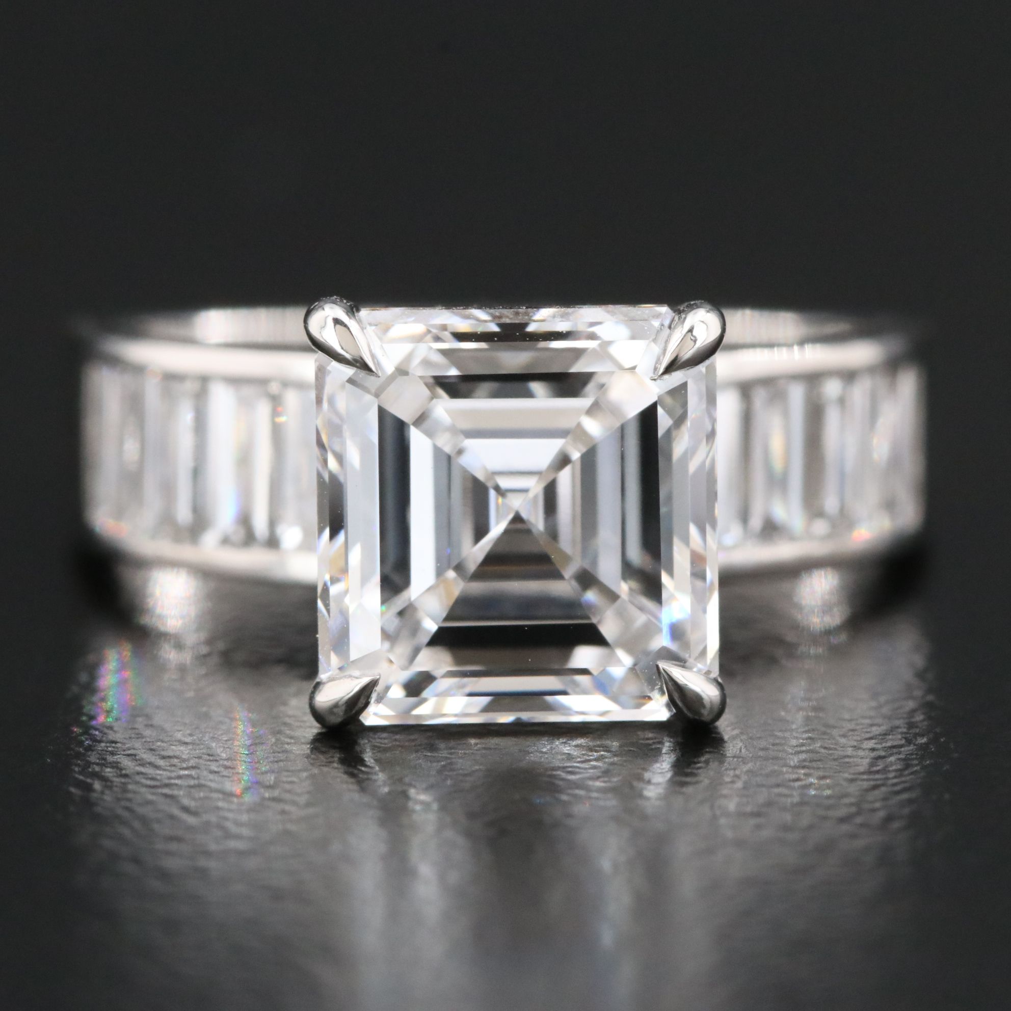 Platinum 4.69 CTW Lab Grown Diamond Ring with IGI Report