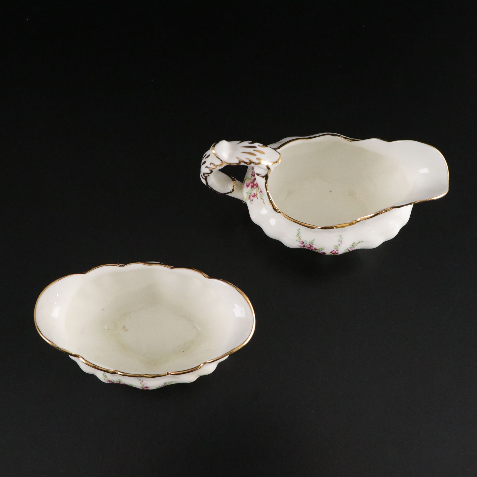 Hammersly & Co. Cream and Sugar with Other Bone China Teacups and Saucers