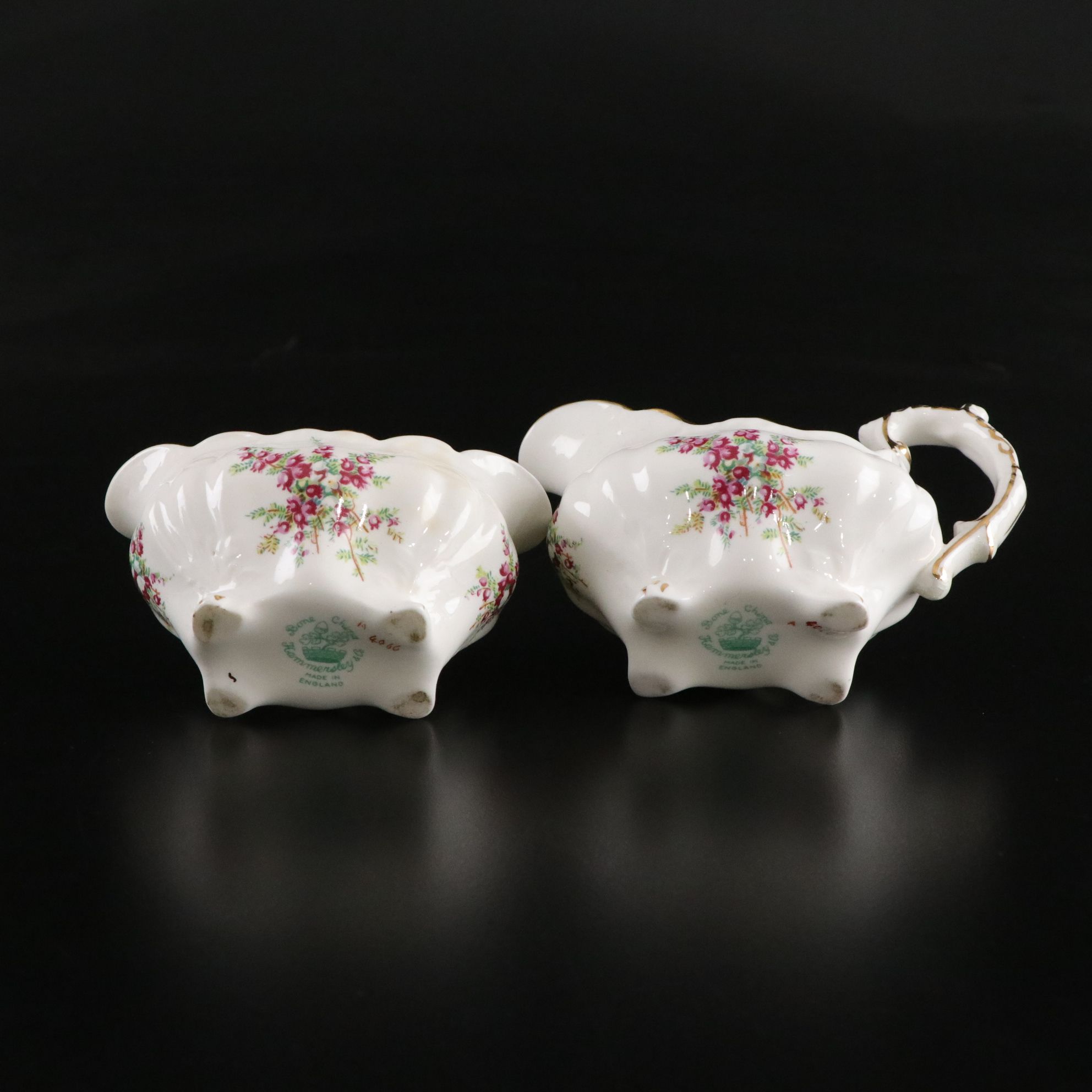 Hammersly & Co. Cream and Sugar with Other Bone China Teacups and Saucers