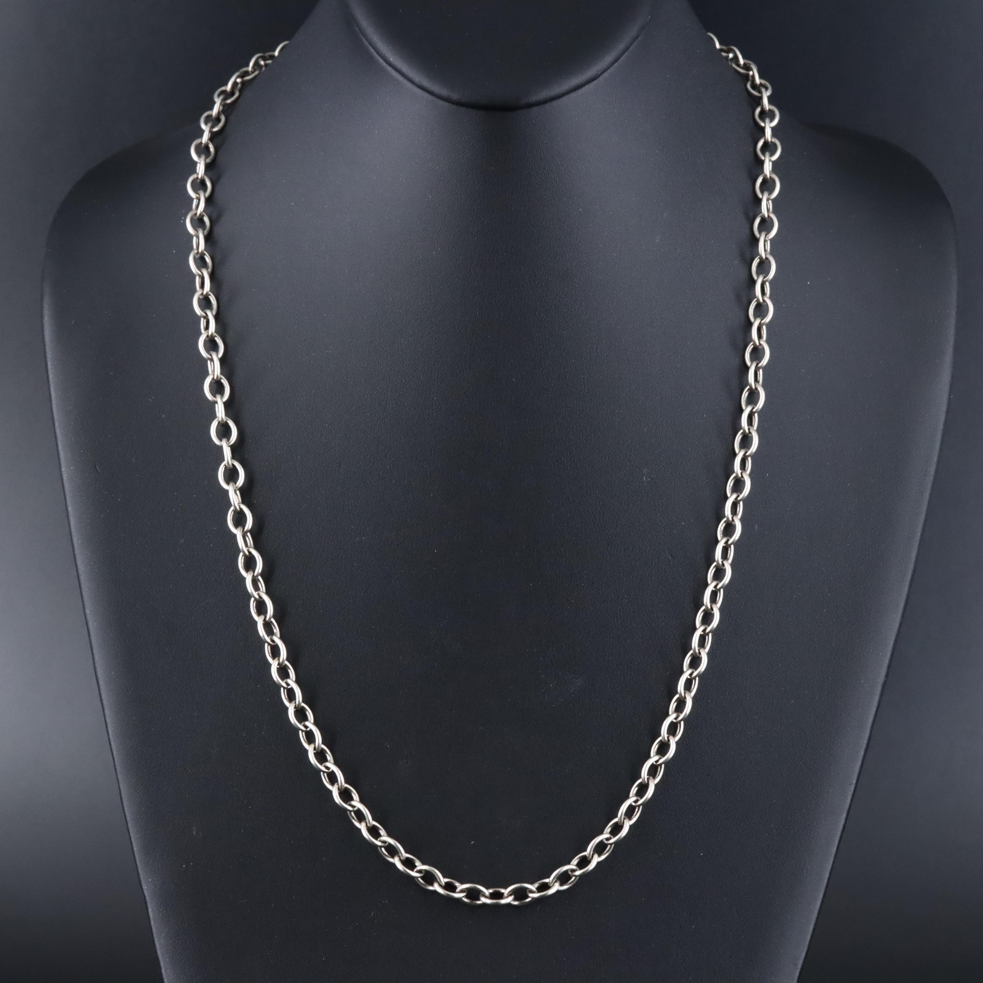 Sheryl Lowe Sterling Cable Chain Necklace