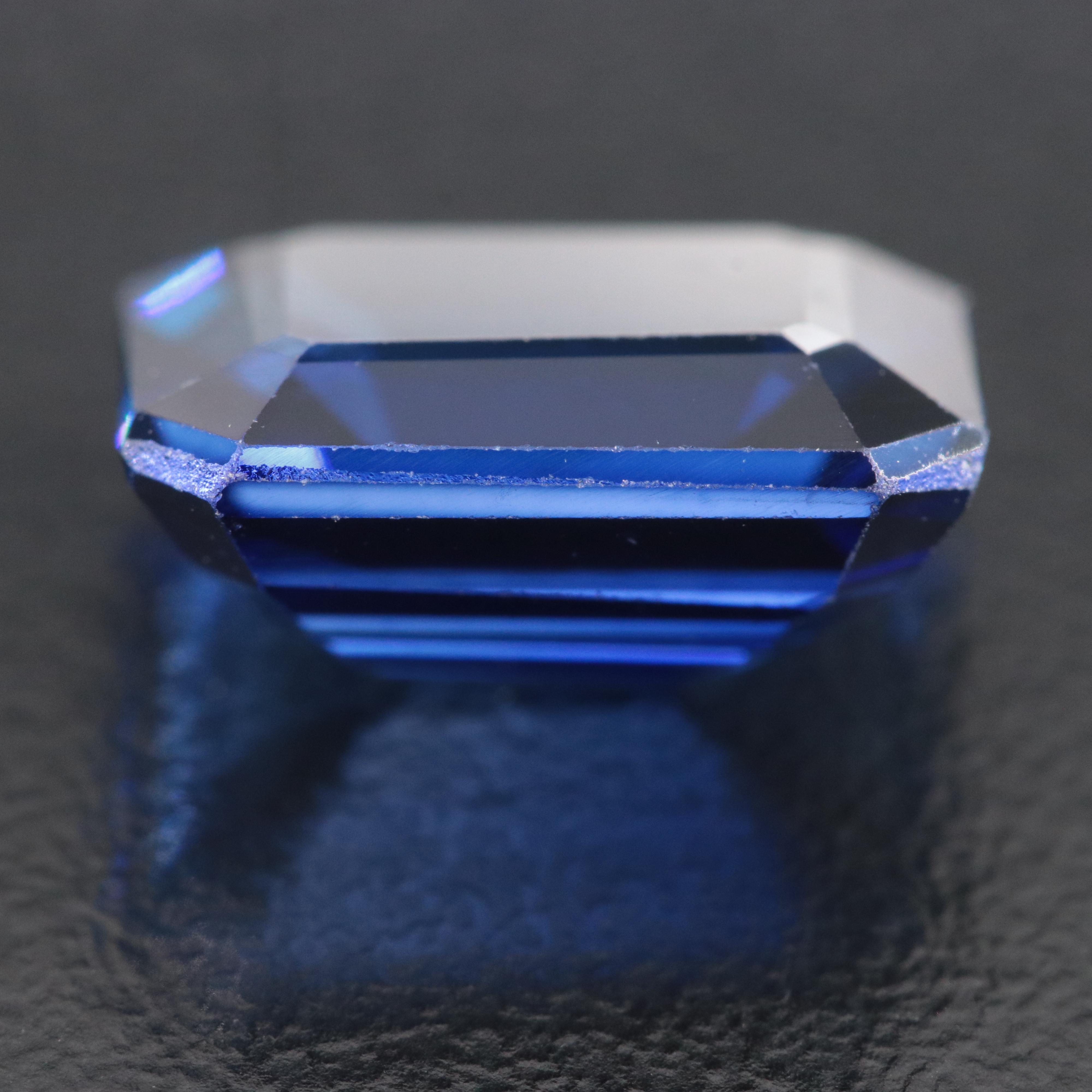 Loose 7.51 CT Lab Grown Sapphire