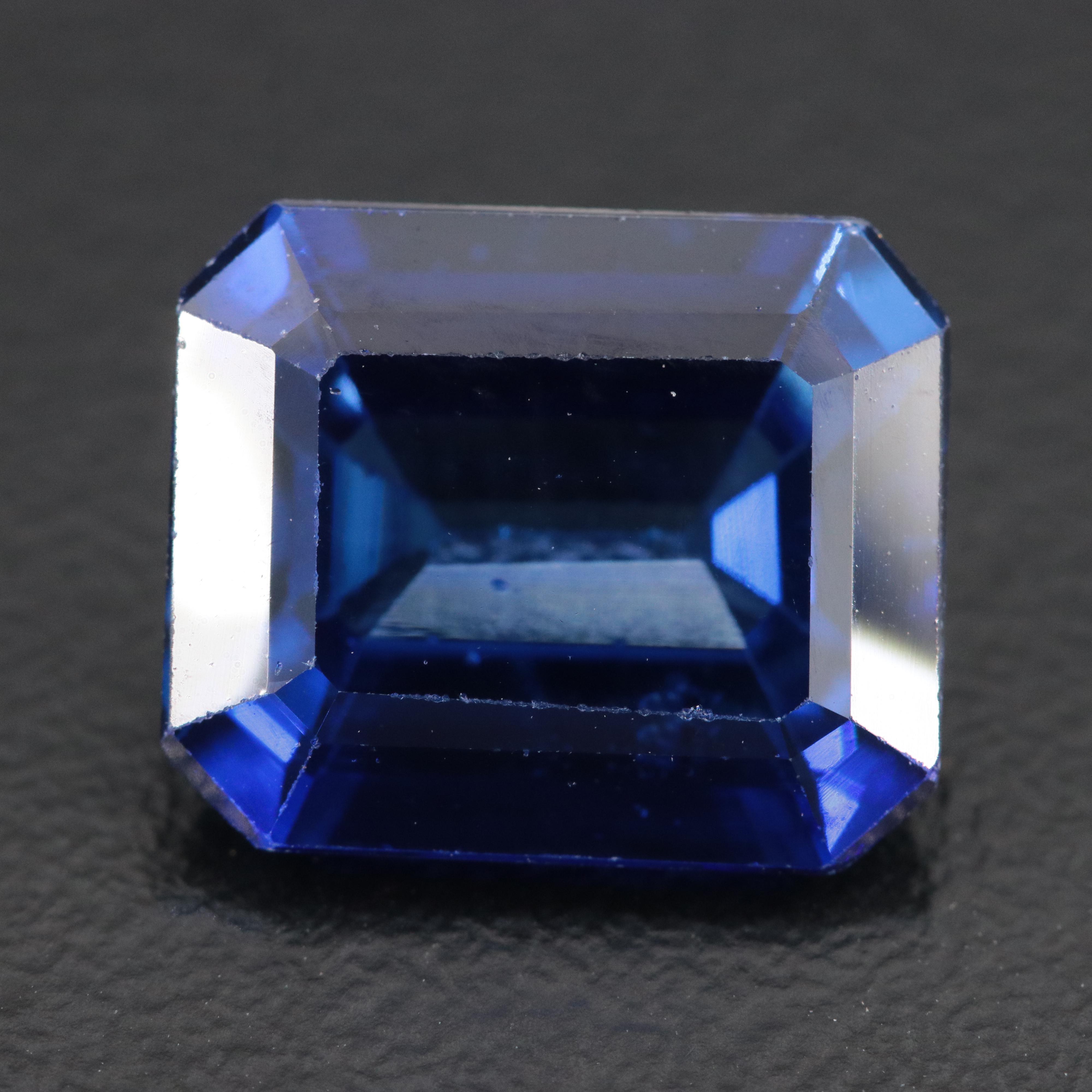Loose 7.46 CT Lab Grown Sapphire