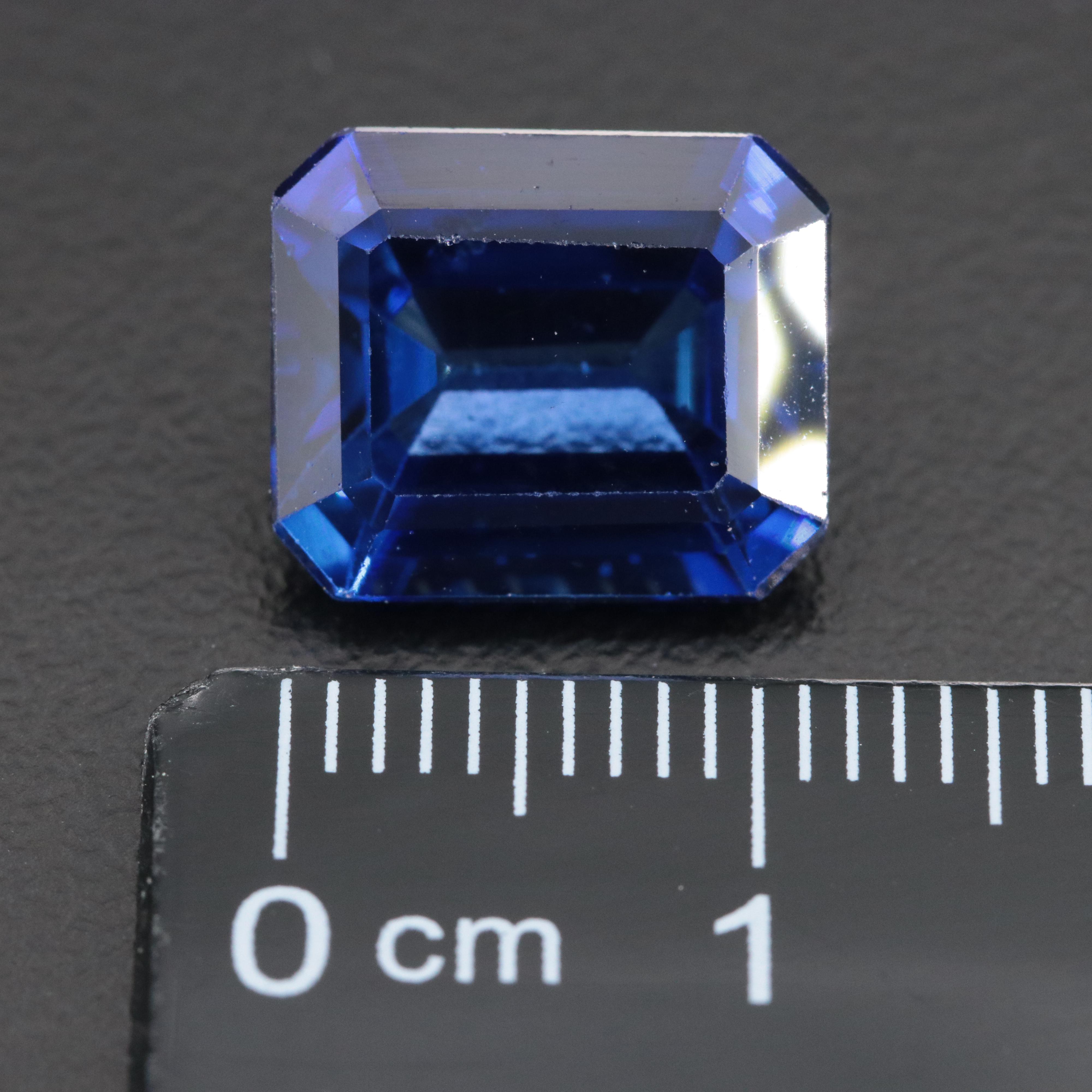 Loose 7.46 CT Lab Grown Sapphire