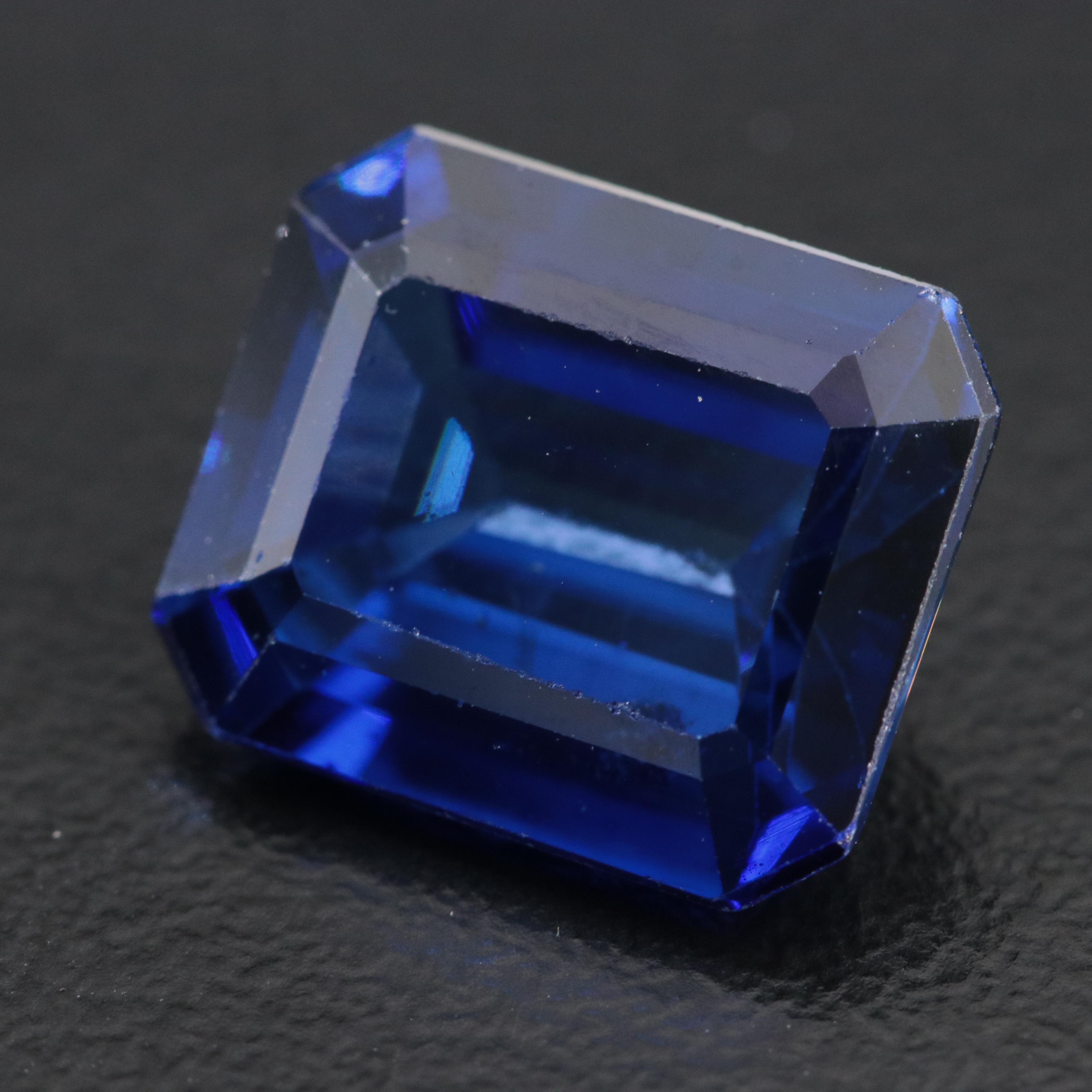 Loose 7.46 CT Lab Grown Sapphire