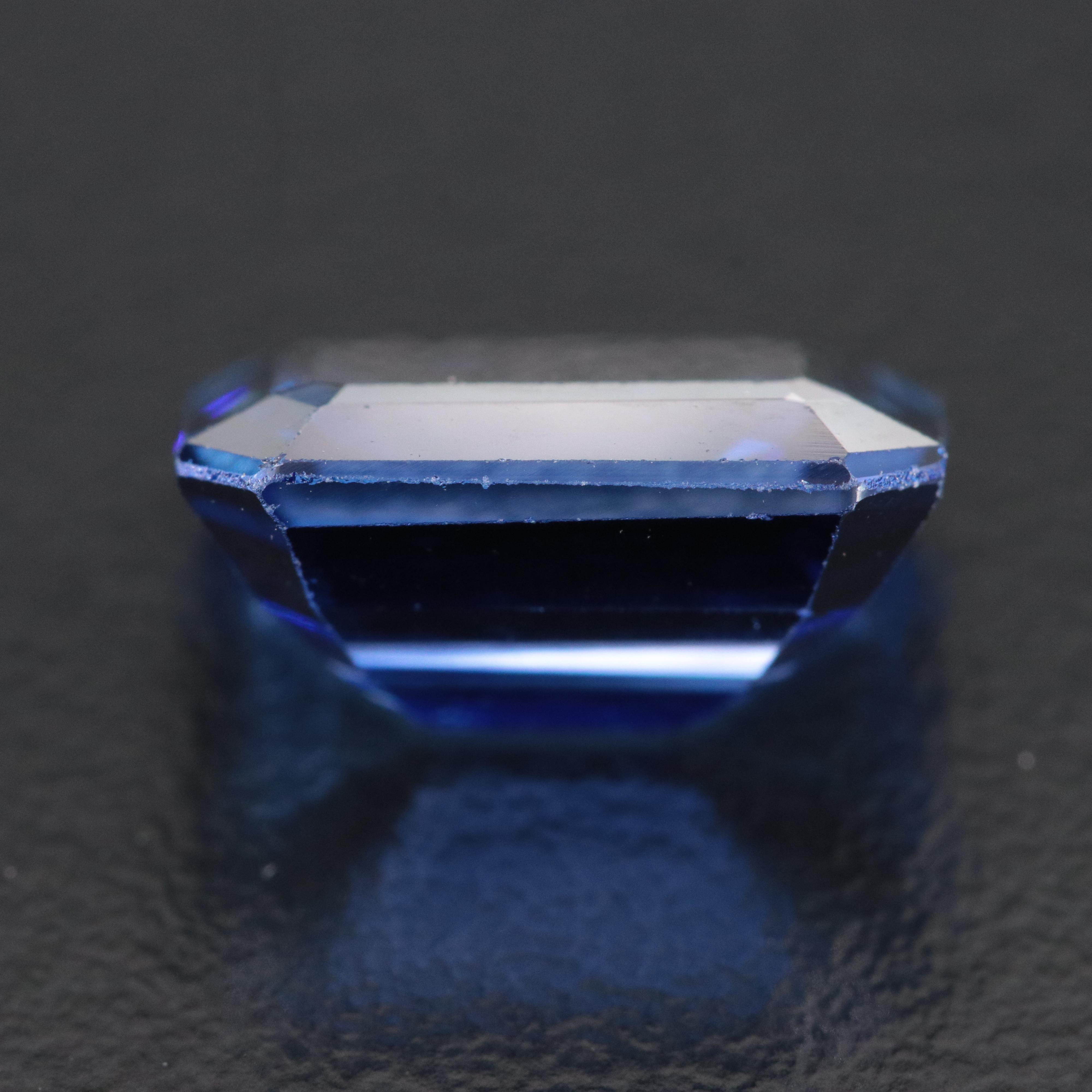 Loose 7.46 CT Lab Grown Sapphire