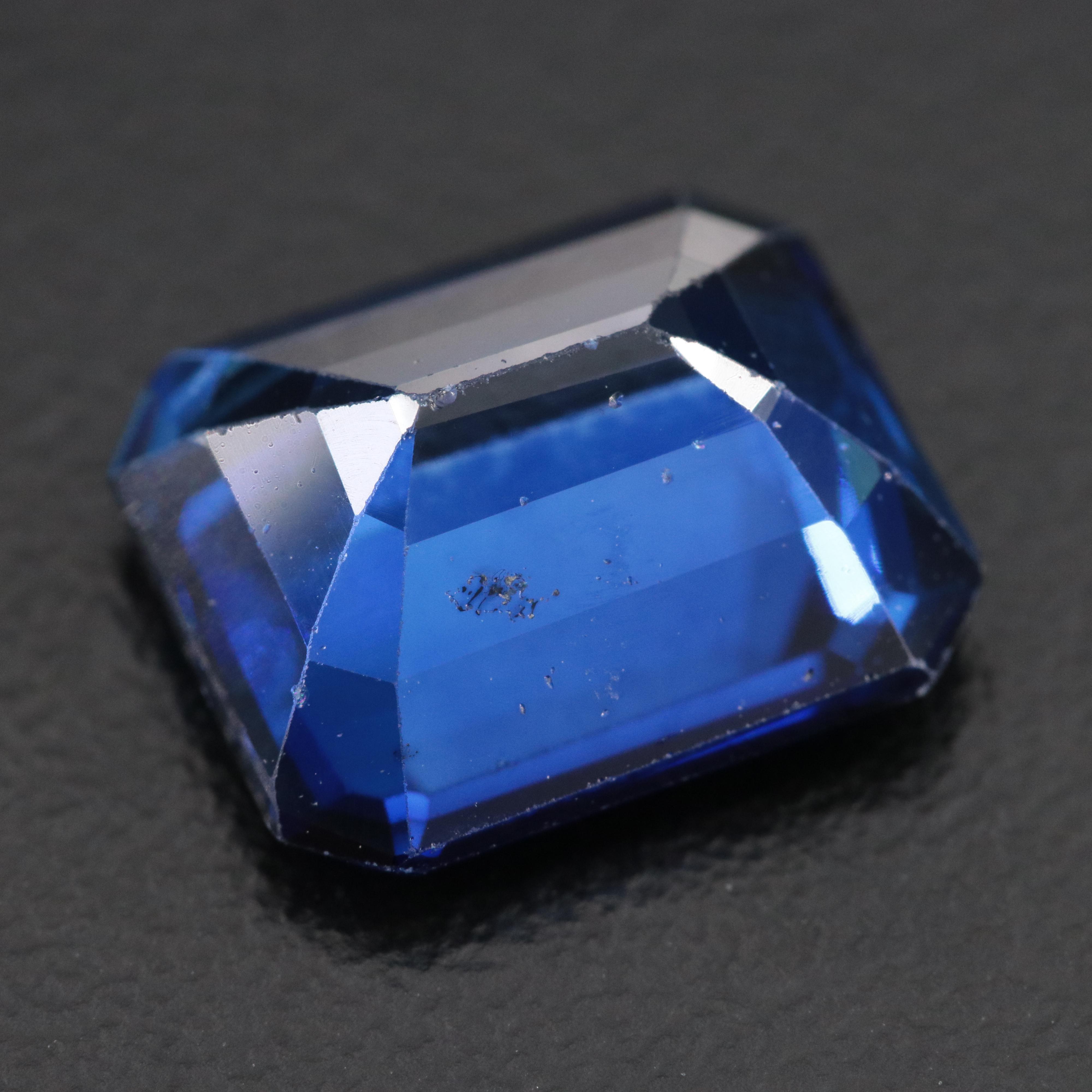 Loose 7.46 CT Lab Grown Sapphire