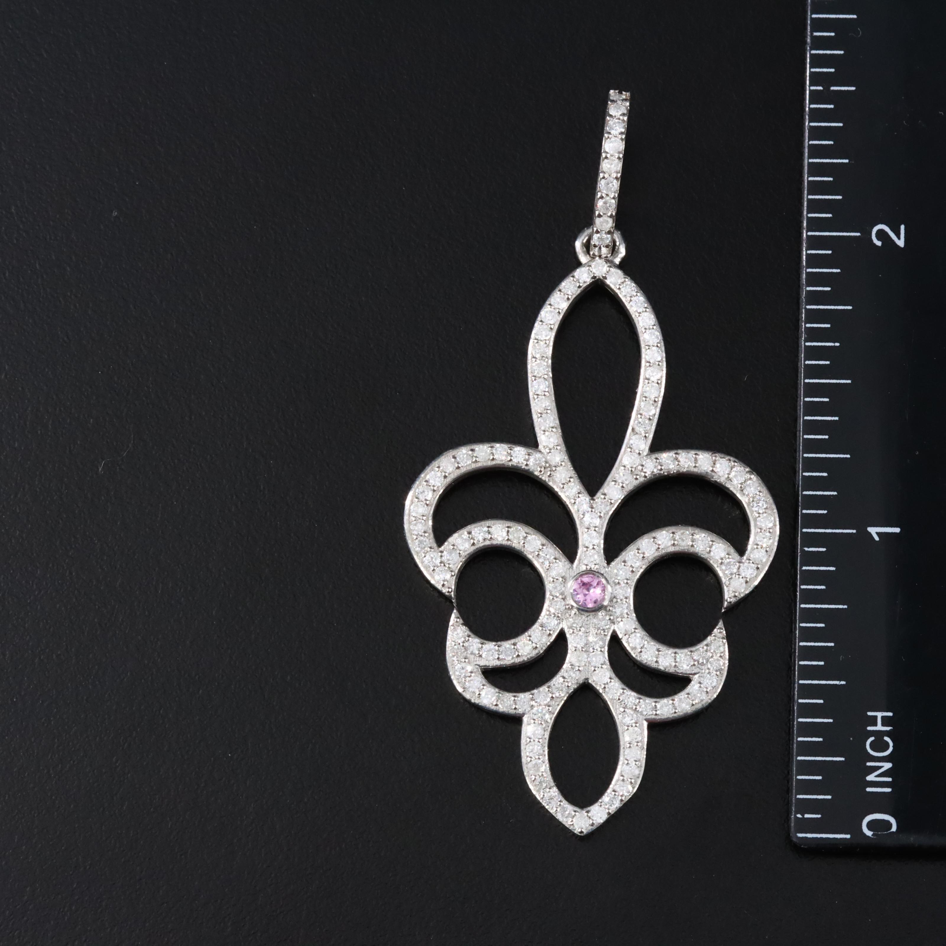 Sterling Rhodochrosite, Diamond and Gemstone Pendants Featuring Sheryl Lowe