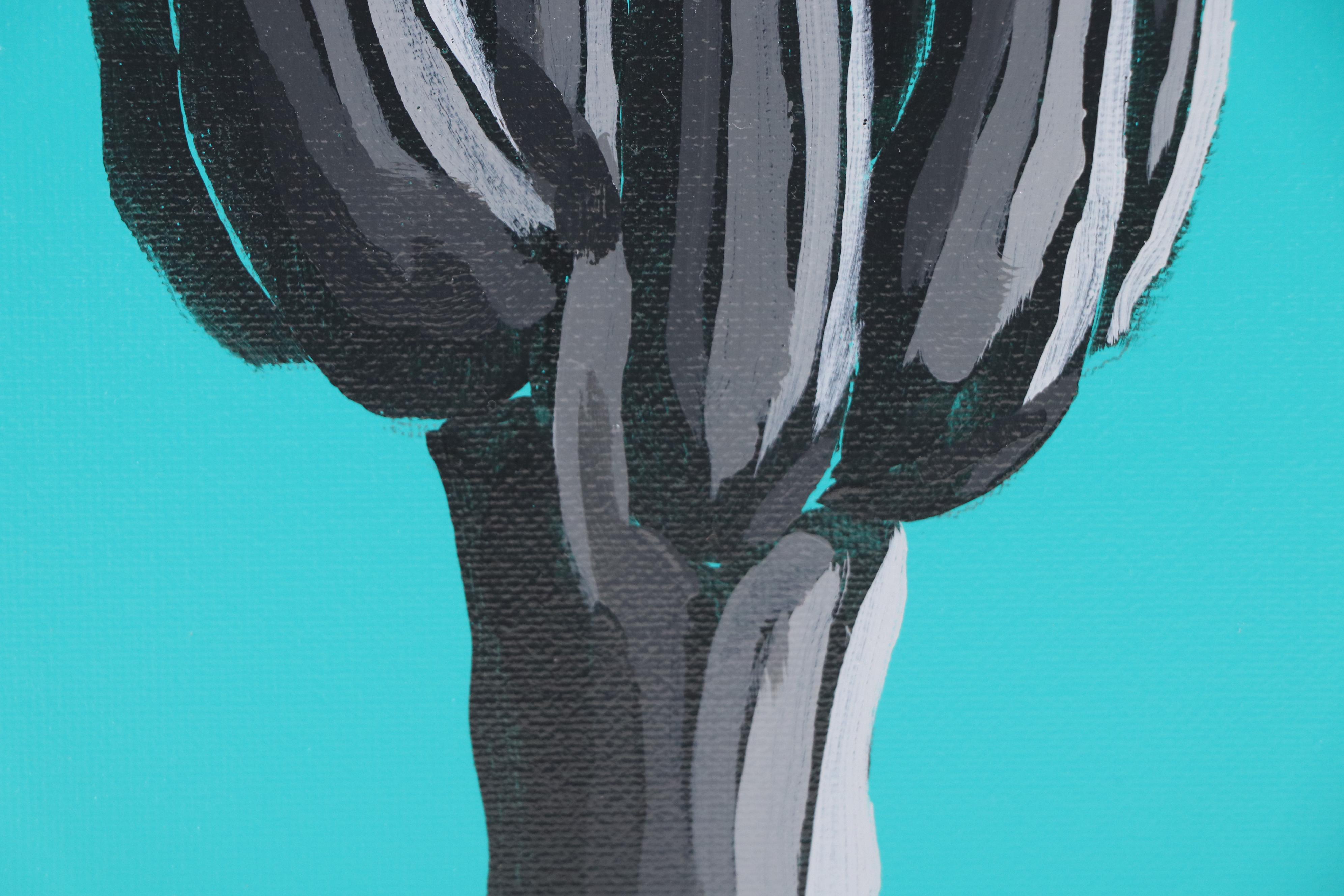 Joshua Ramsey Acrylic Painting "Moonlight Saguaro II," 2025