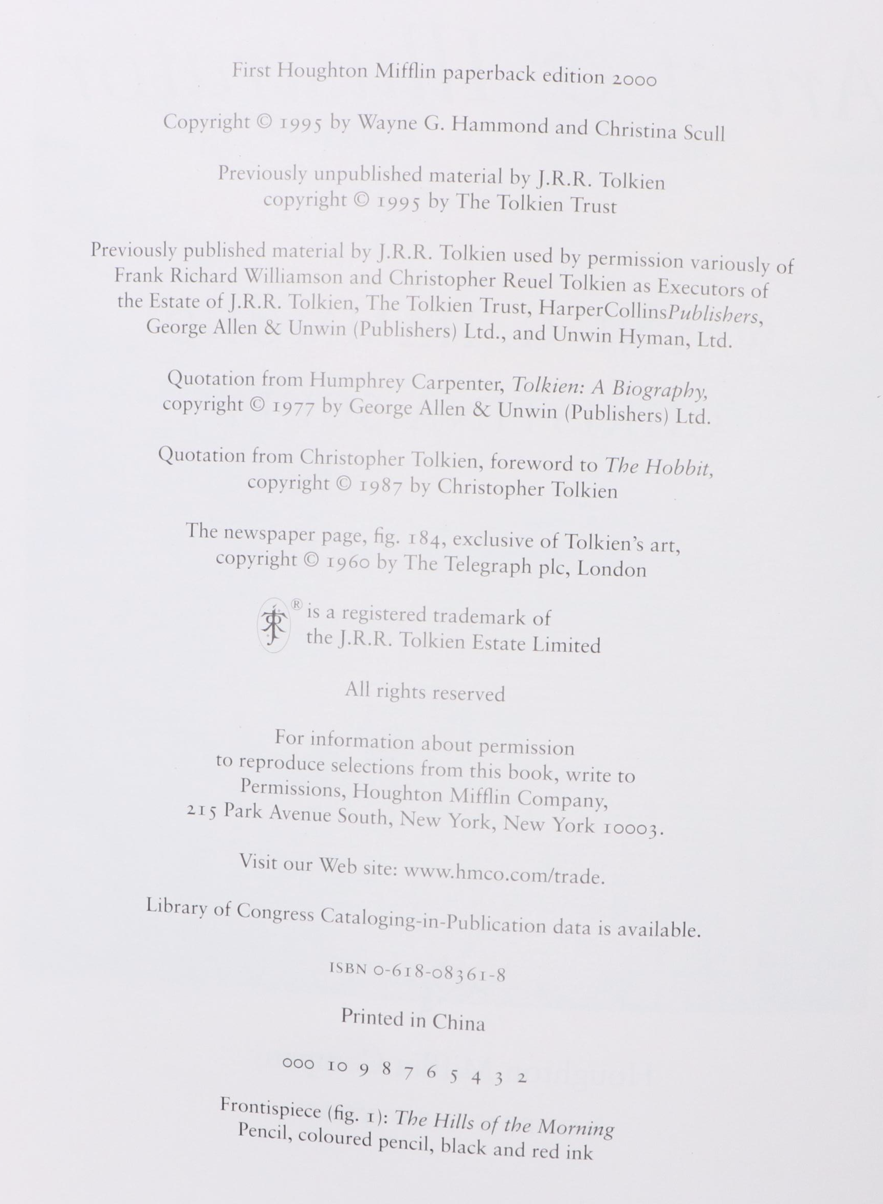 "J. R. R. Tolkien: Artist and Illustrator" by Hammond and Scull, 2000