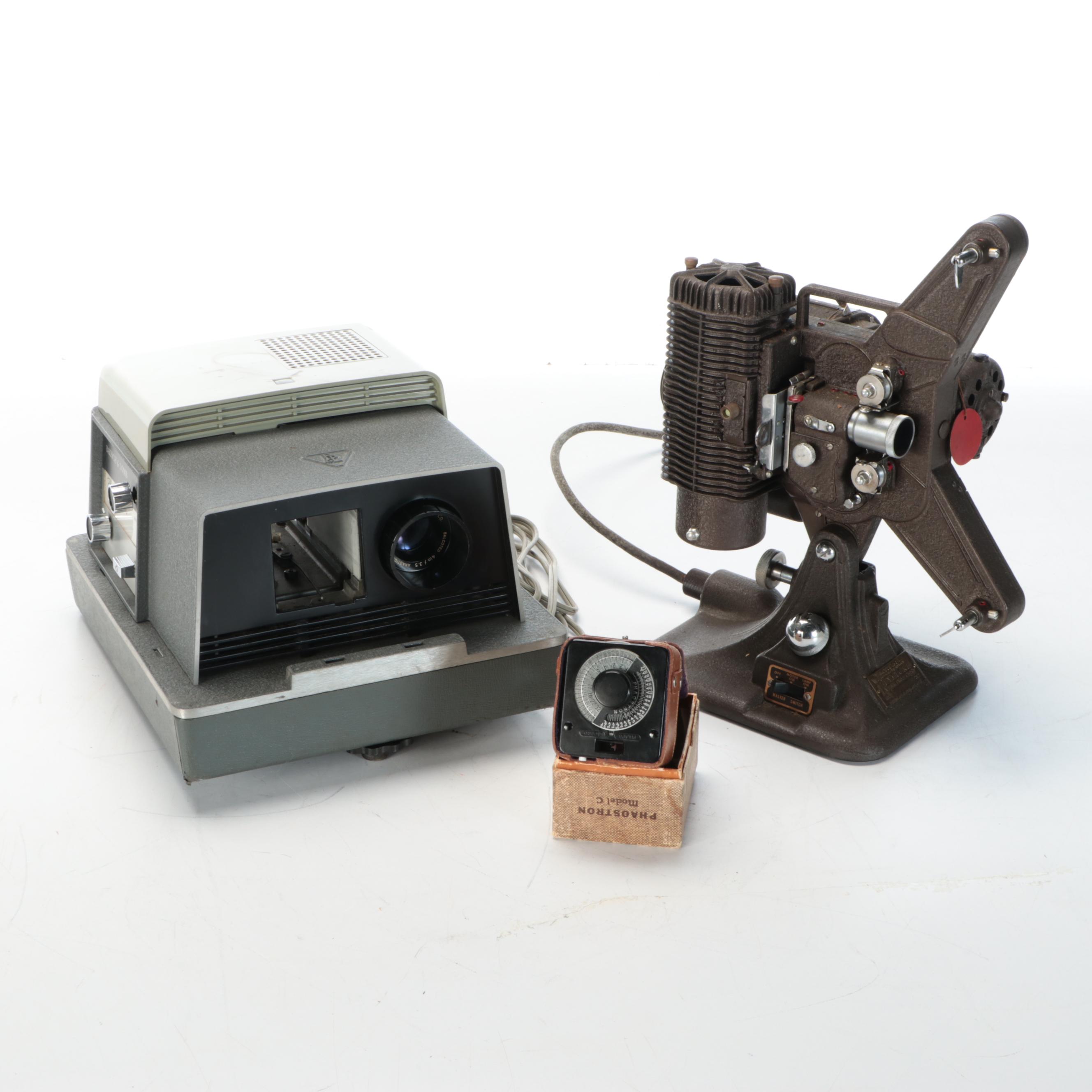 Bausch & Lomb Balomatic 305 Projector and GE Picture Projector, Mid-20th C.