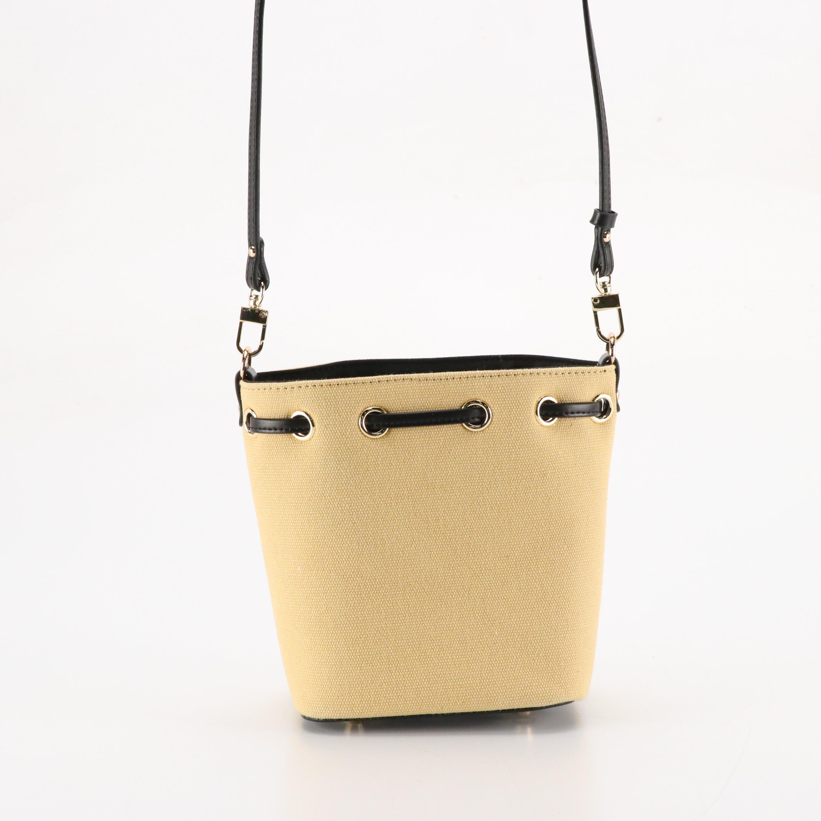 Christian Dior Beauty Promotional Mini Bucket Bag in Linen/Recycled Cotton w/Box