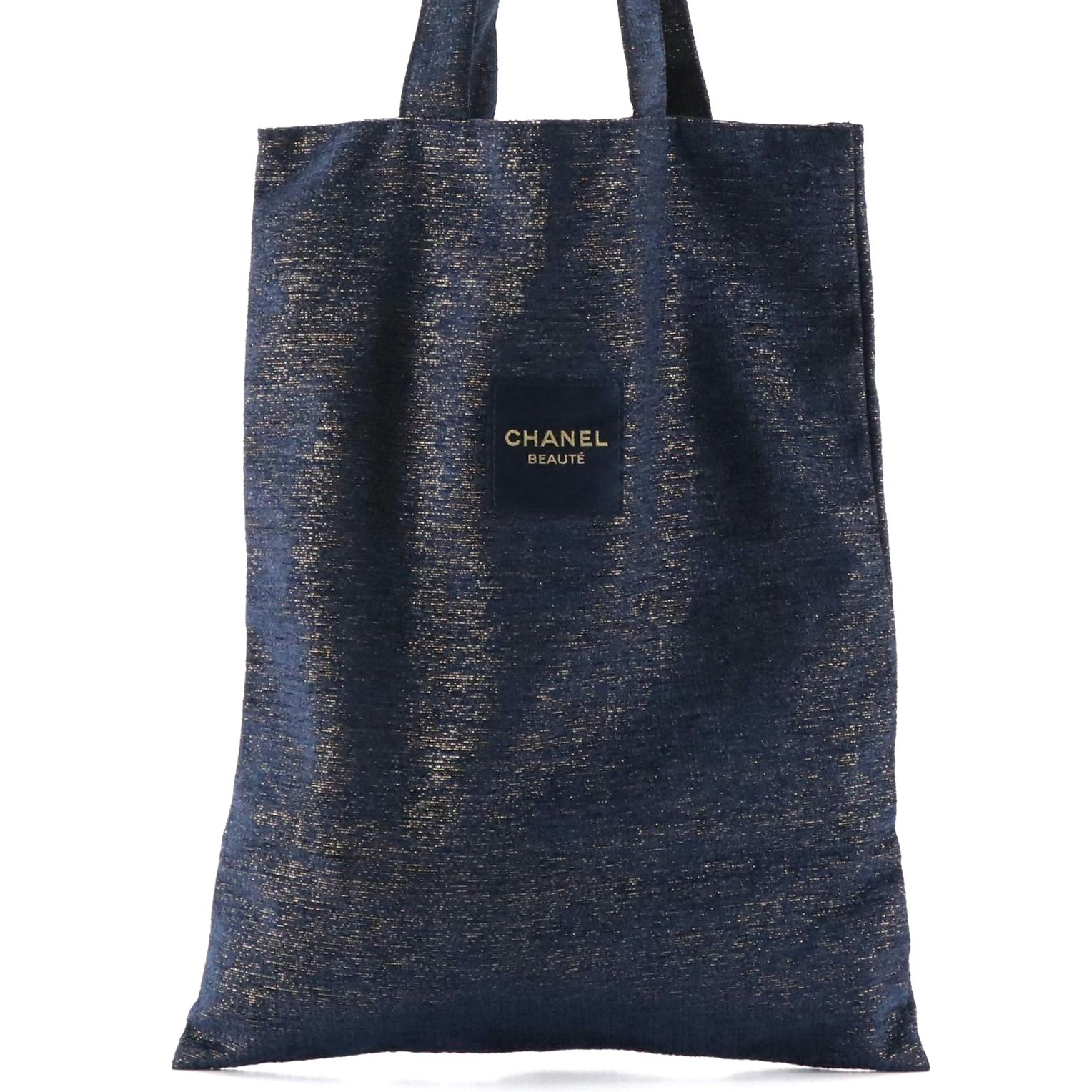 Chanel Beauté Promotional Tote Bag in Blue/Gold Metallic