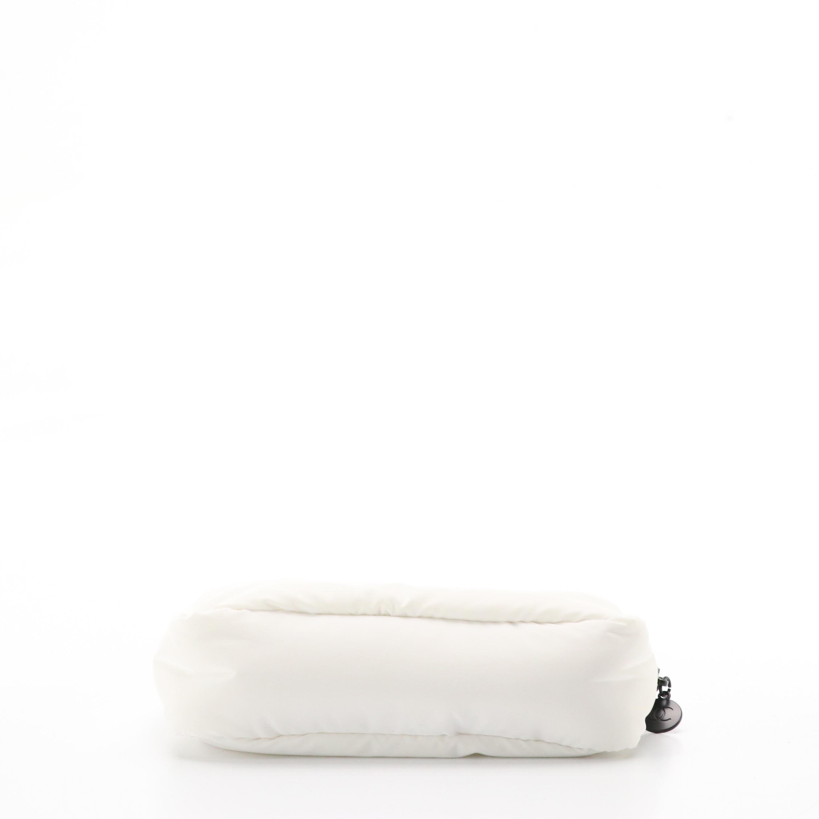 Chanel Parfums Promotional Mini Zip Handbag in White Nylon