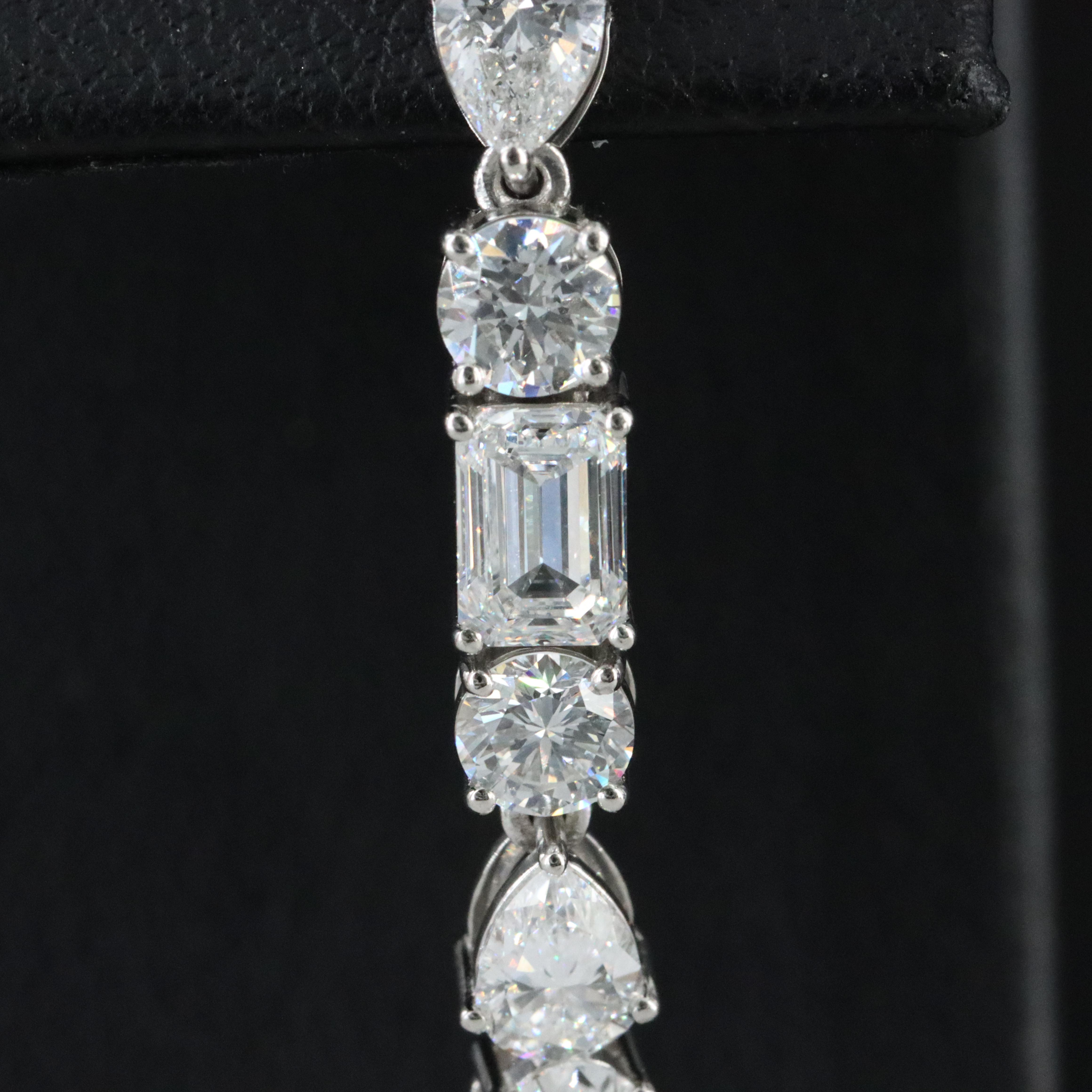 Platinum 4.95 CTW Lab Grown Diamond Earrings