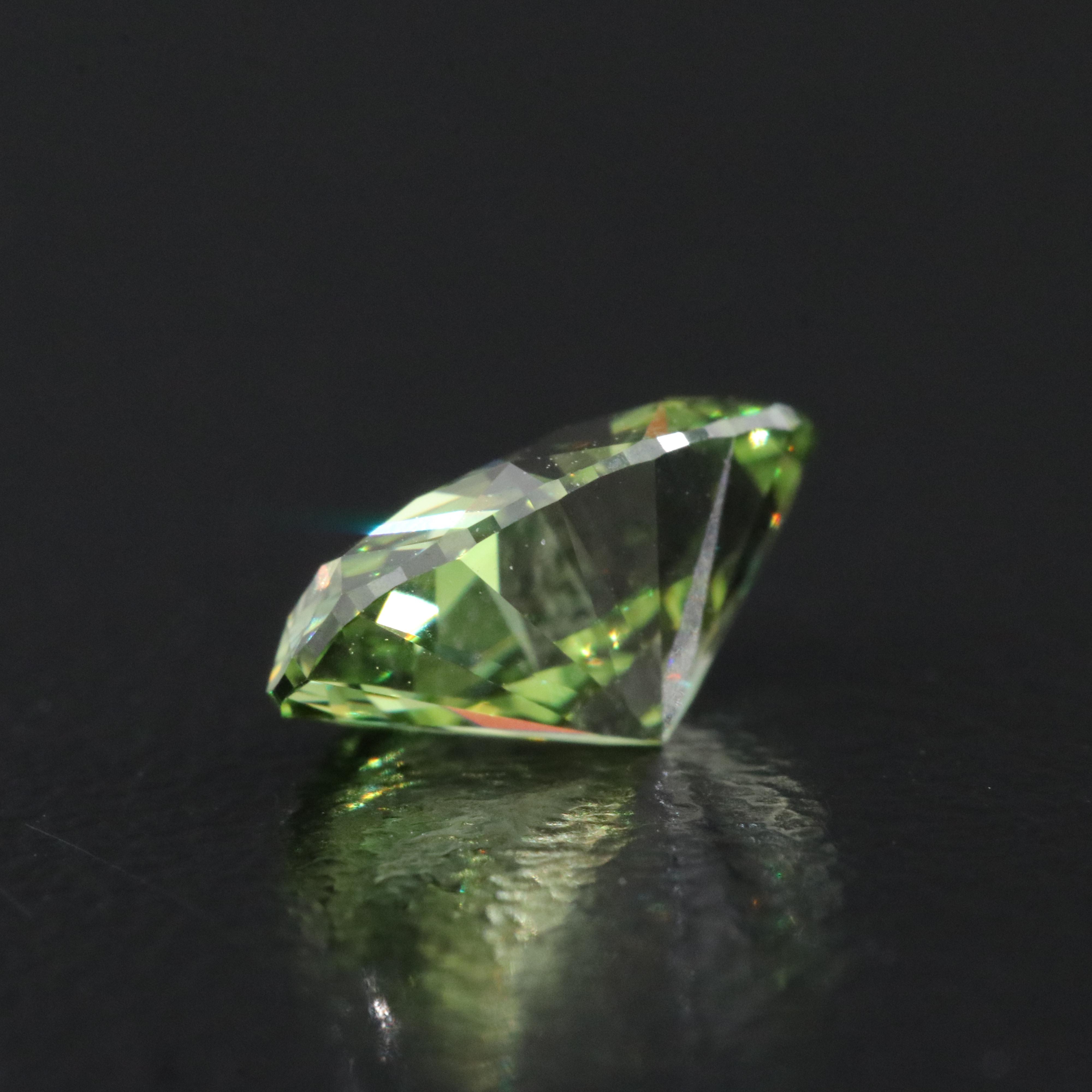 Loose 1.57 CT Fancy Vivid Green Lab Grown Diamond with IGI Report