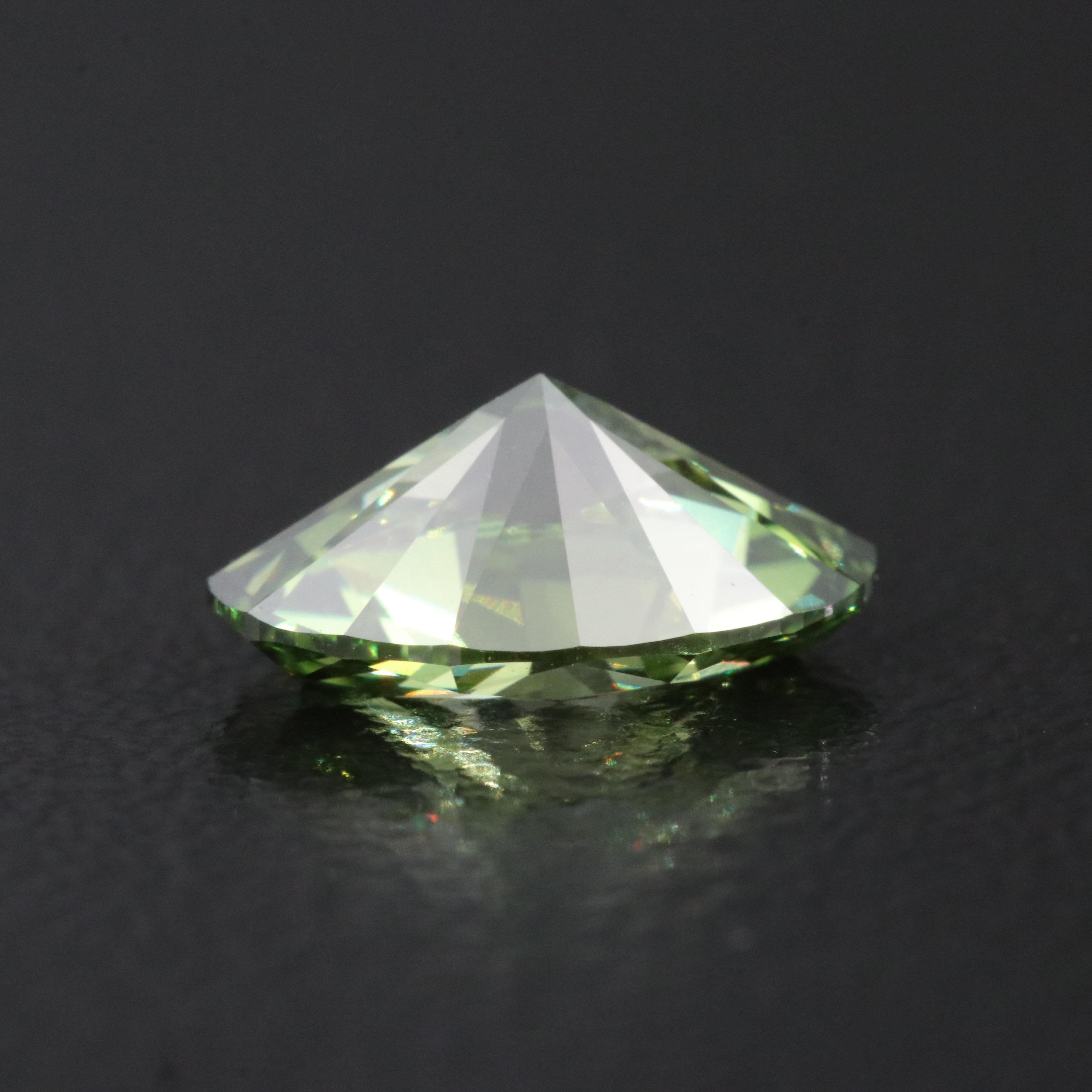 Loose 1.57 CT Fancy Vivid Green Lab Grown Diamond with IGI Report