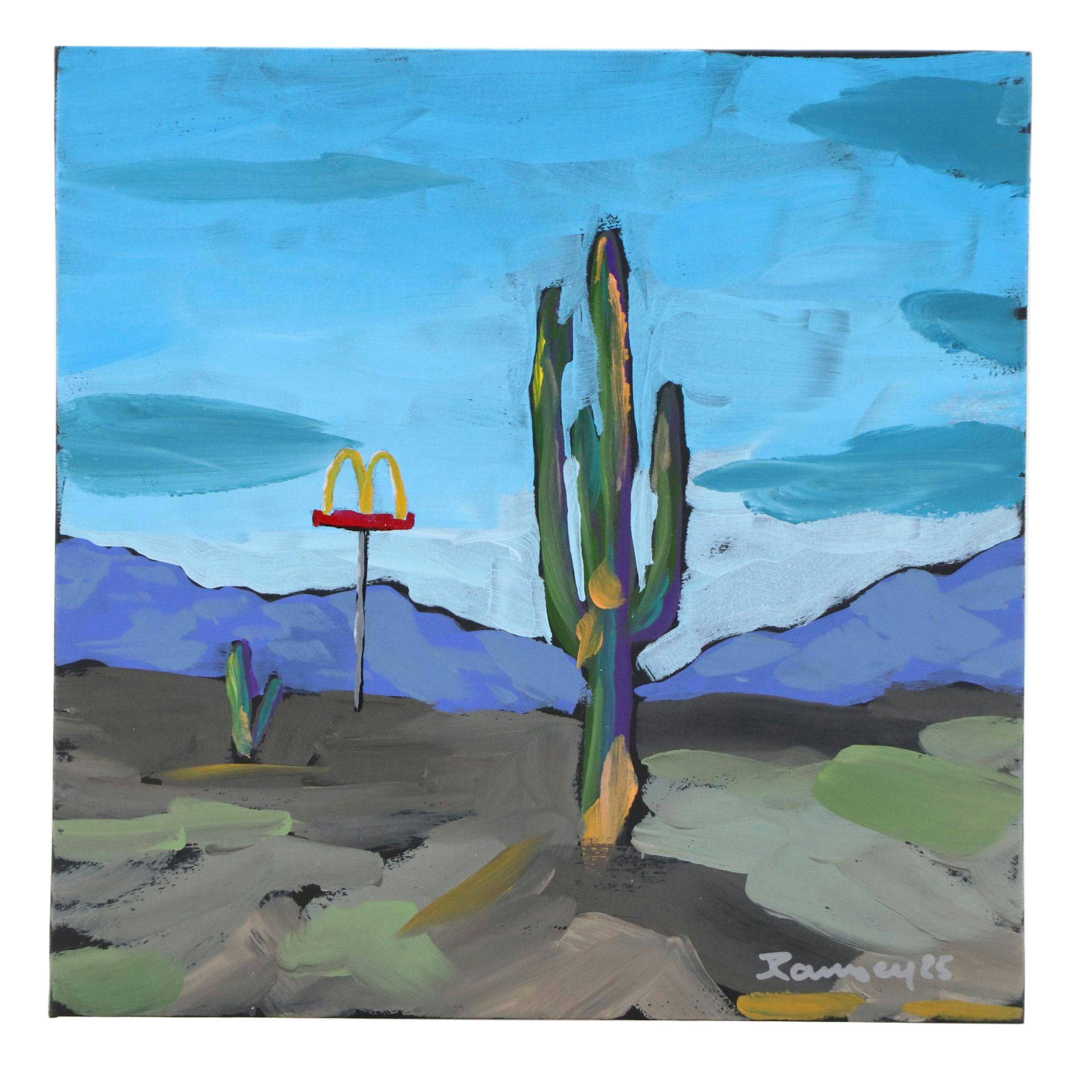 Joshua Ramsey Acrylic Painting "Visual Pollution," 2025