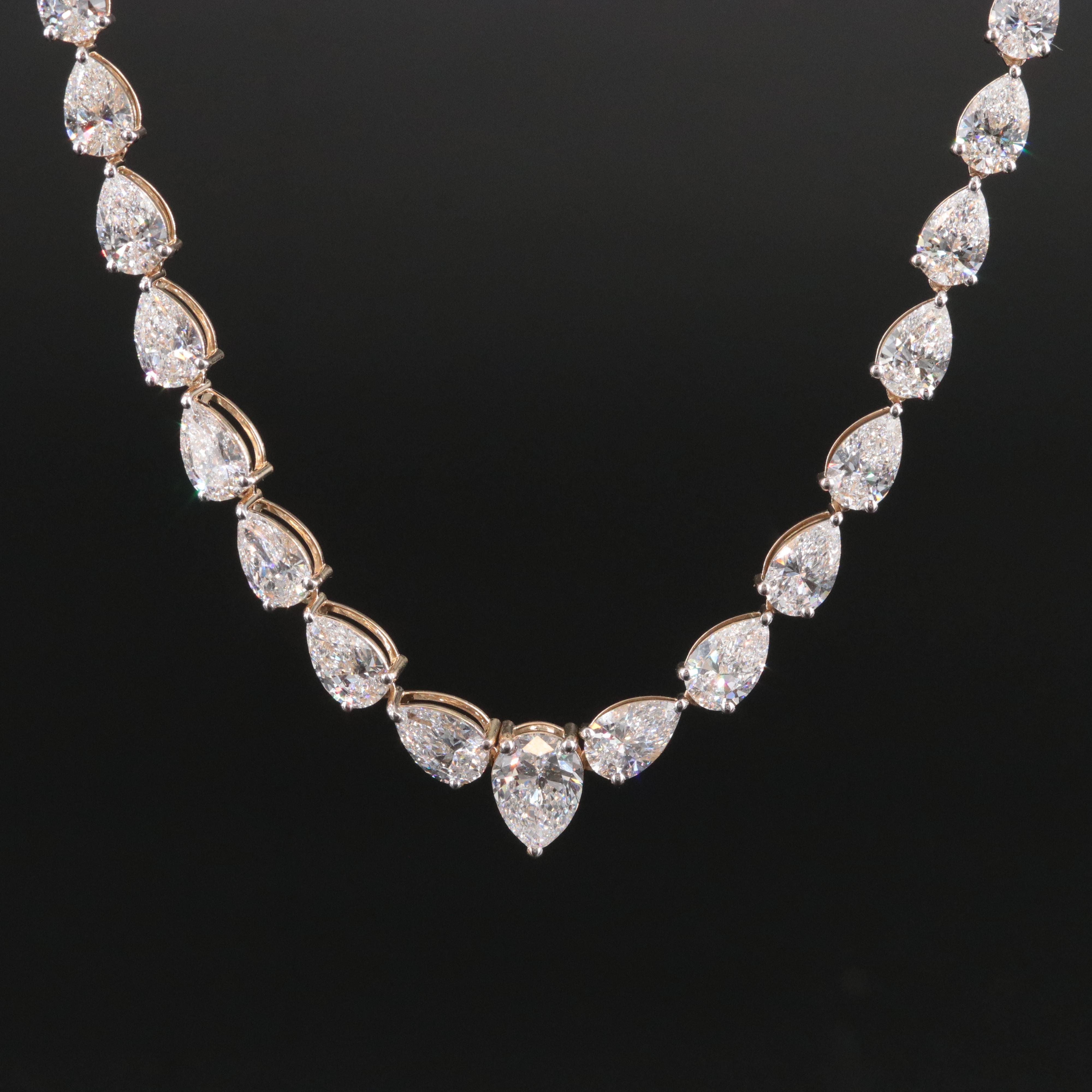 14K 28.34 CTW Lab Grown Diamond Necklace