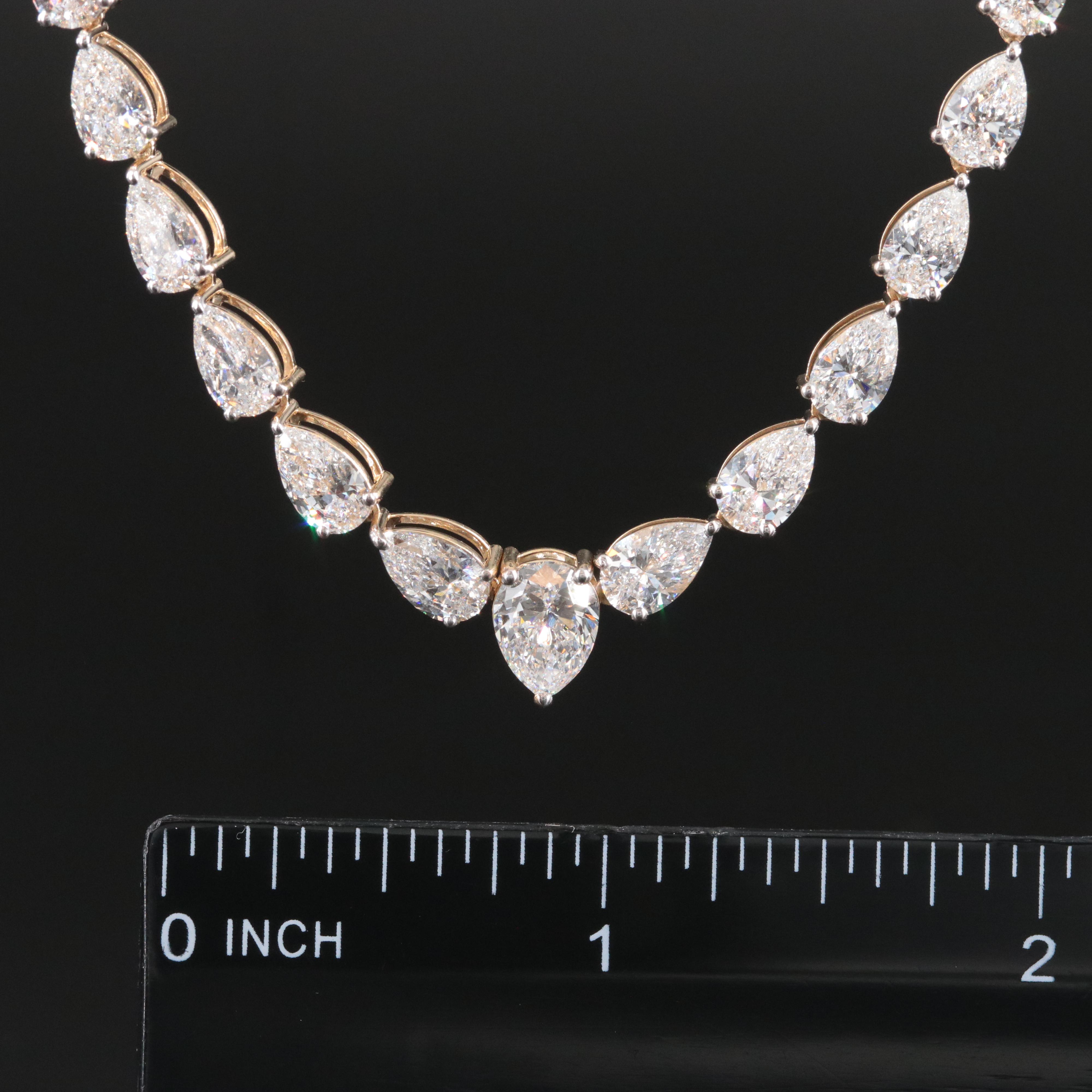 14K 28.34 CTW Lab Grown Diamond Necklace