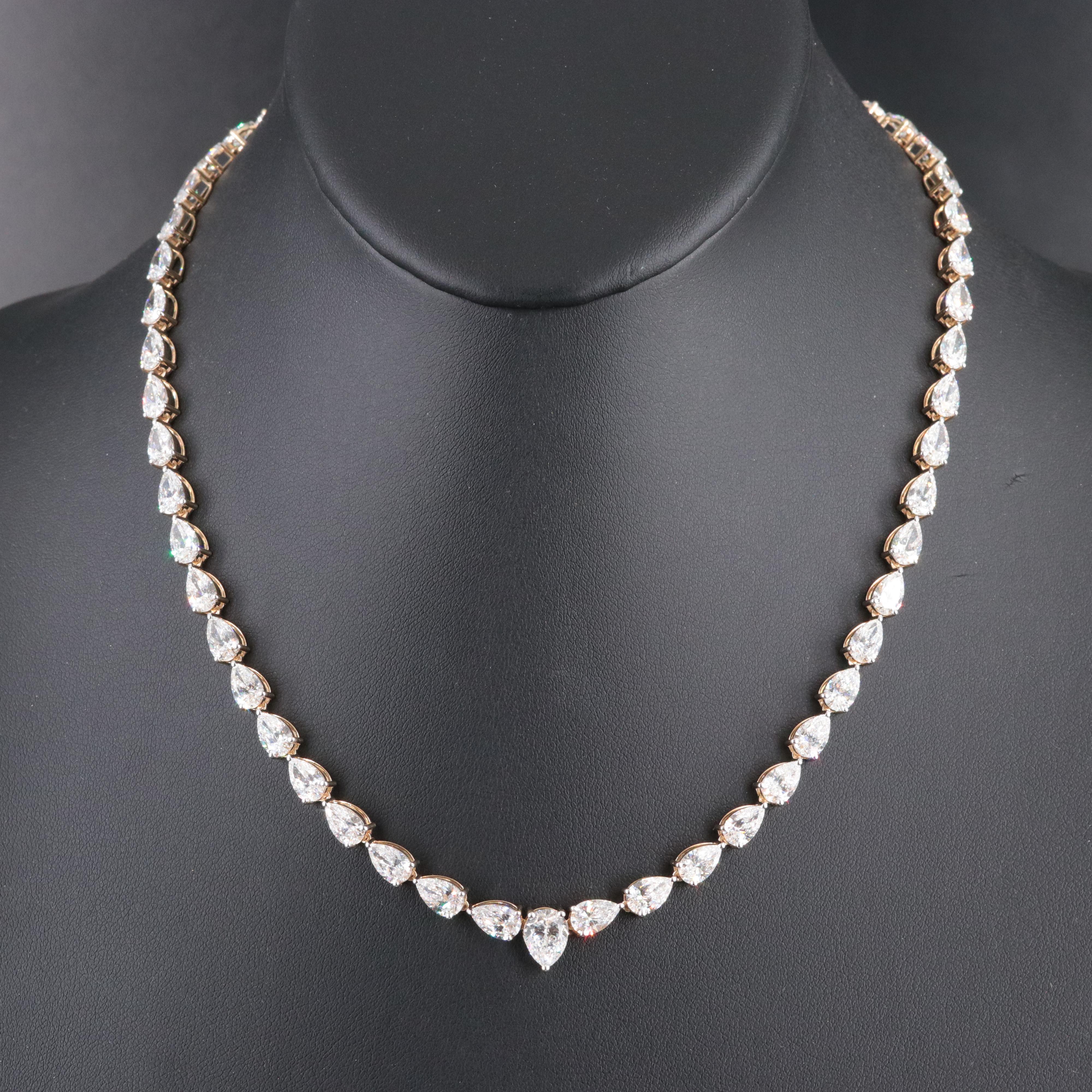 14K 28.34 CTW Lab Grown Diamond Necklace