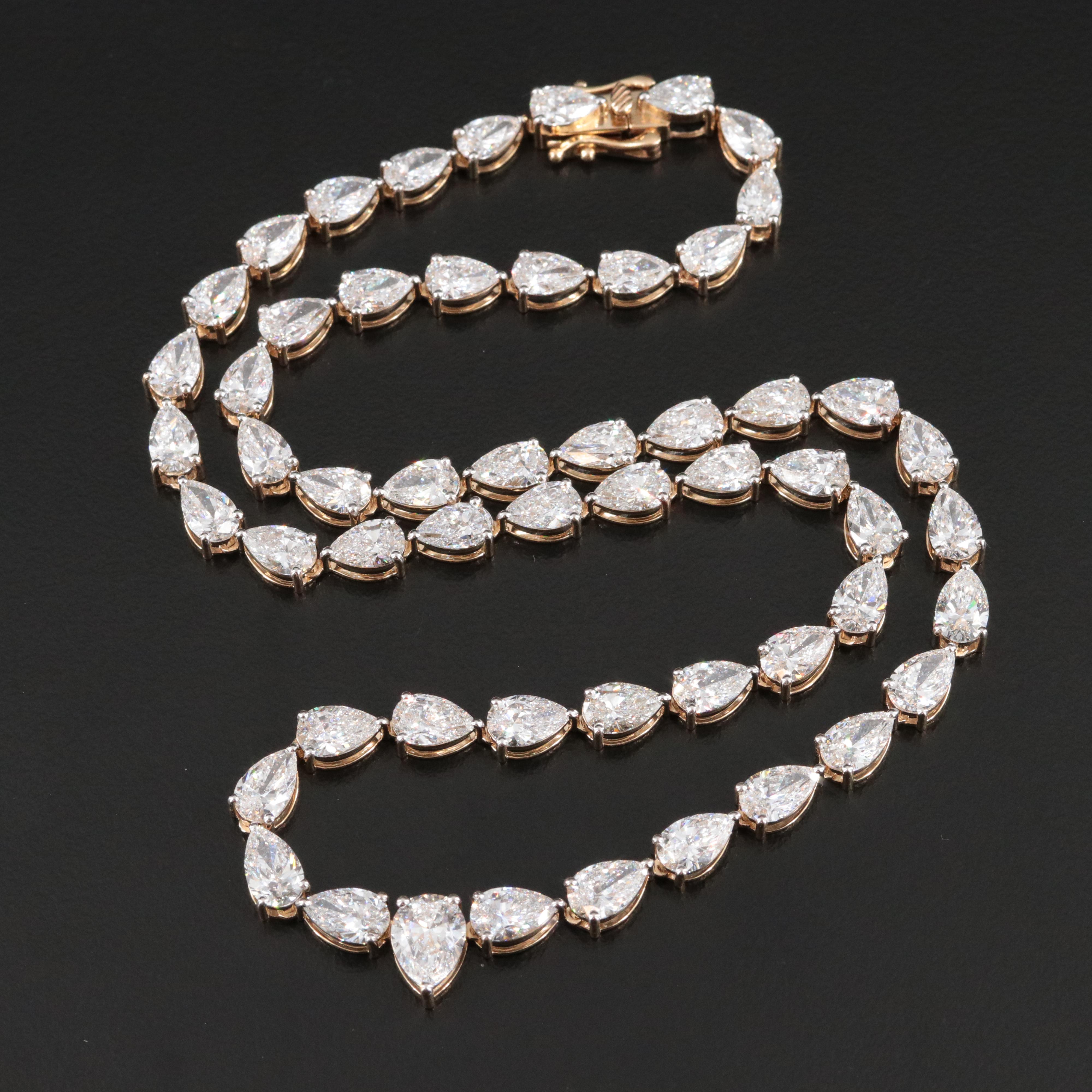 14K 28.34 CTW Lab Grown Diamond Necklace