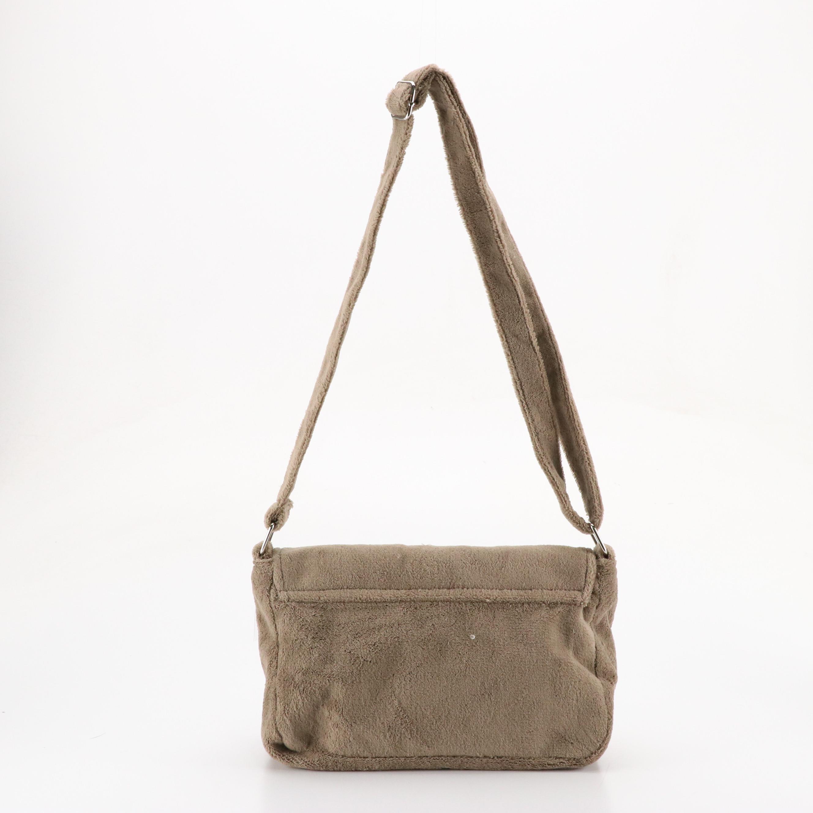 Chanel Makeup "Précision" Taupe Towel Bag with Patent Leather CC Accent