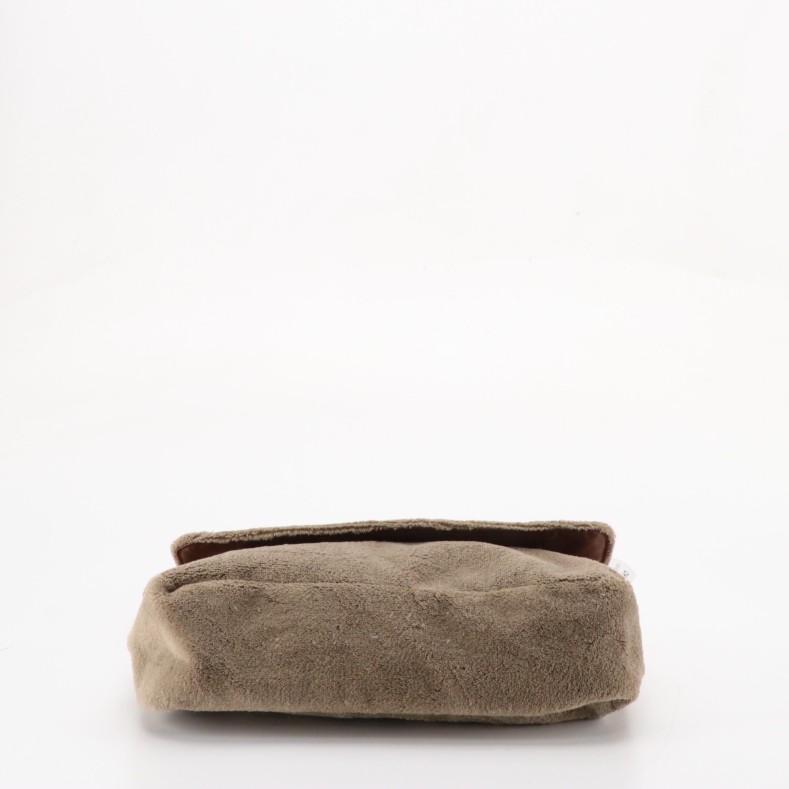 Chanel Makeup "Précision" Taupe Towel Bag with Patent Leather CC Accent