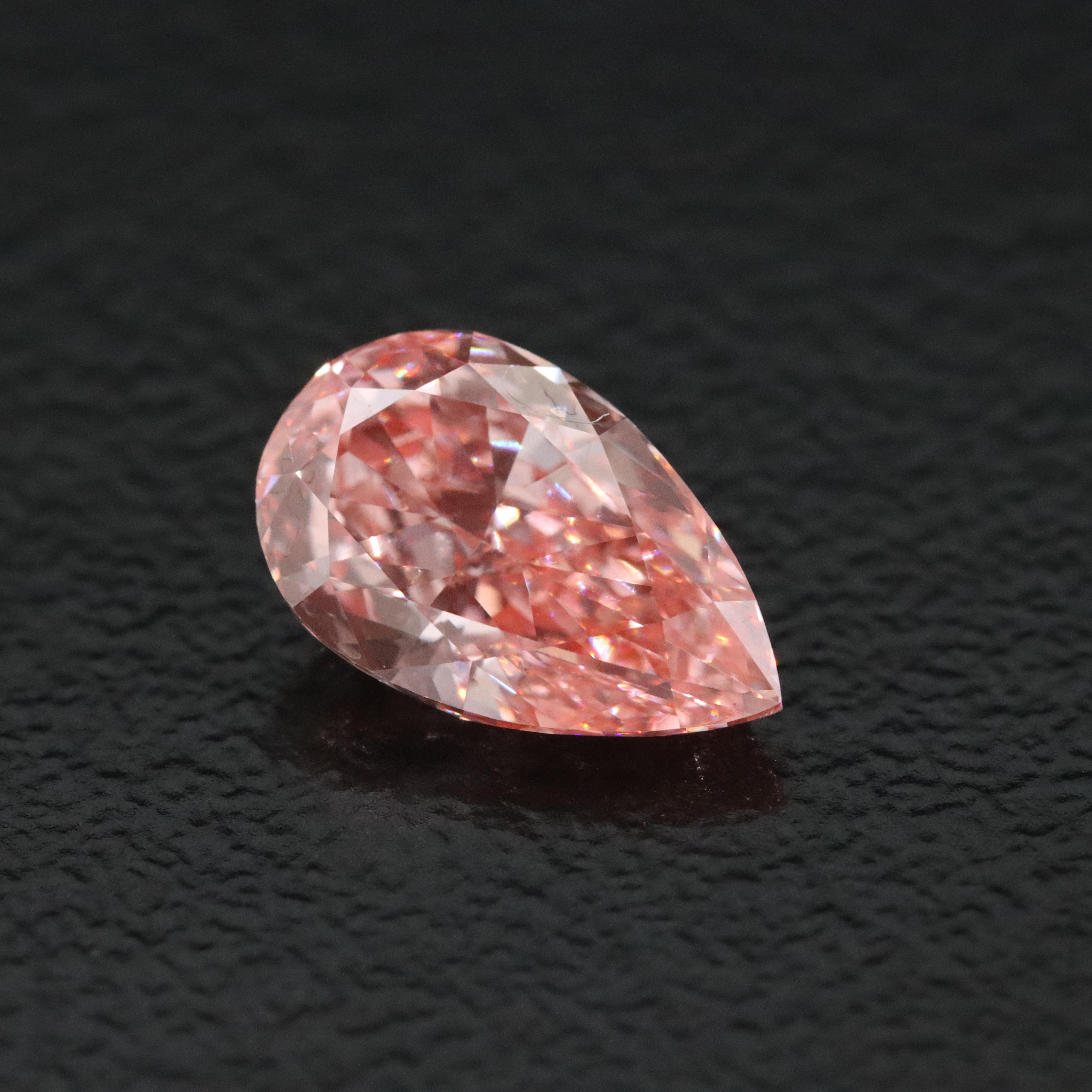 Loose 1.48 CT Lab Grown Fancy Pink Diamond with IGI Report