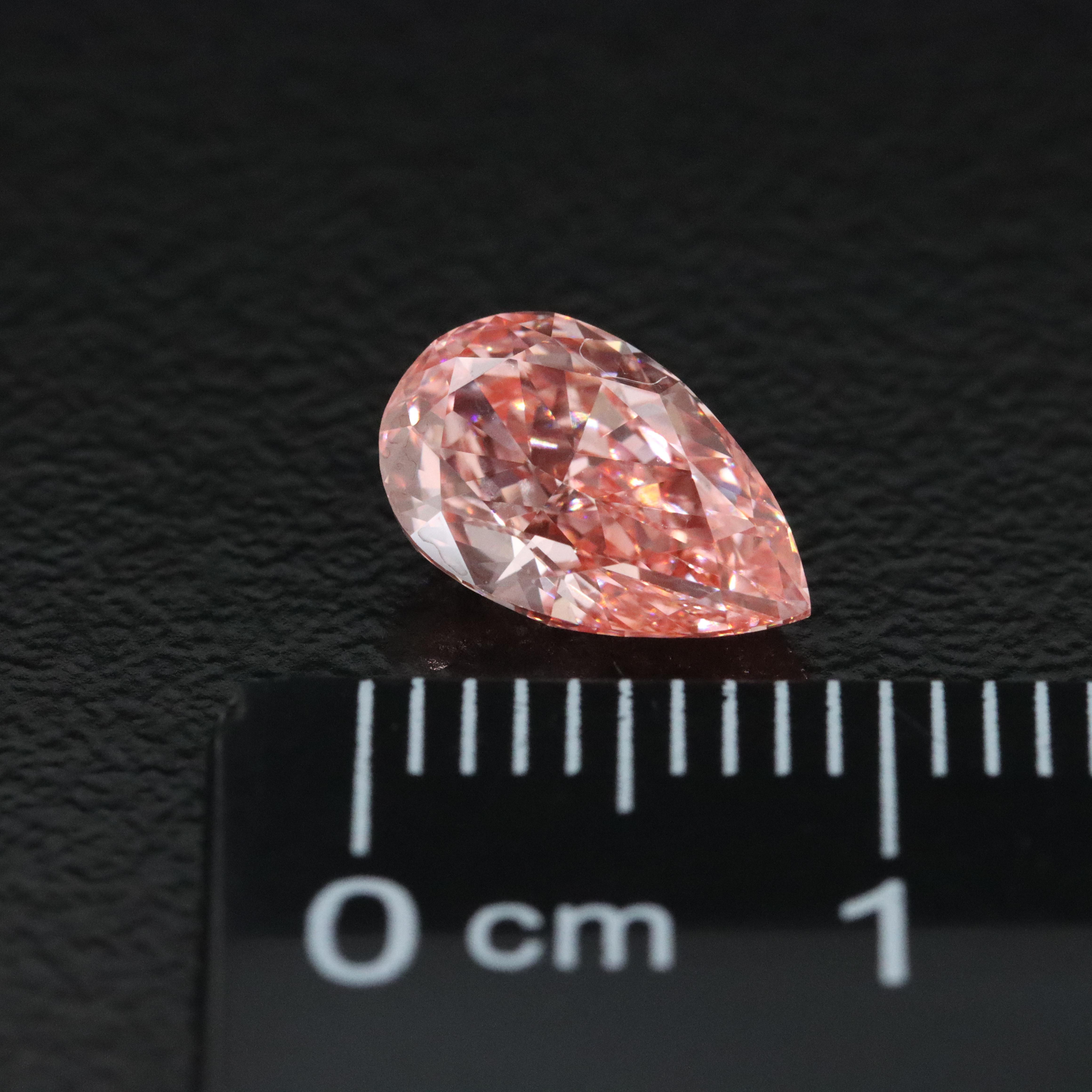 Loose 1.48 CT Lab Grown Fancy Pink Diamond with IGI Report
