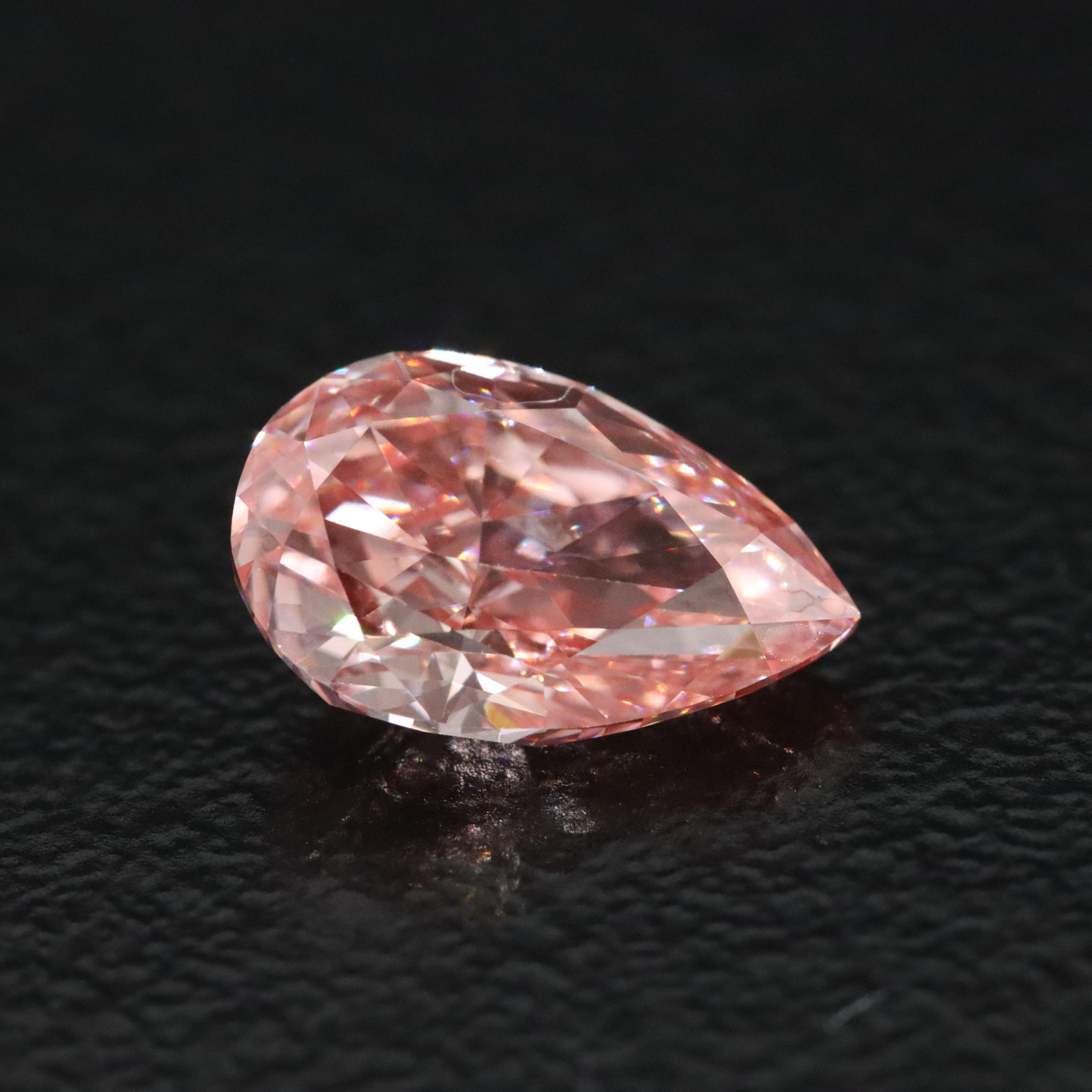 Loose 1.48 CT Lab Grown Fancy Pink Diamond with IGI Report