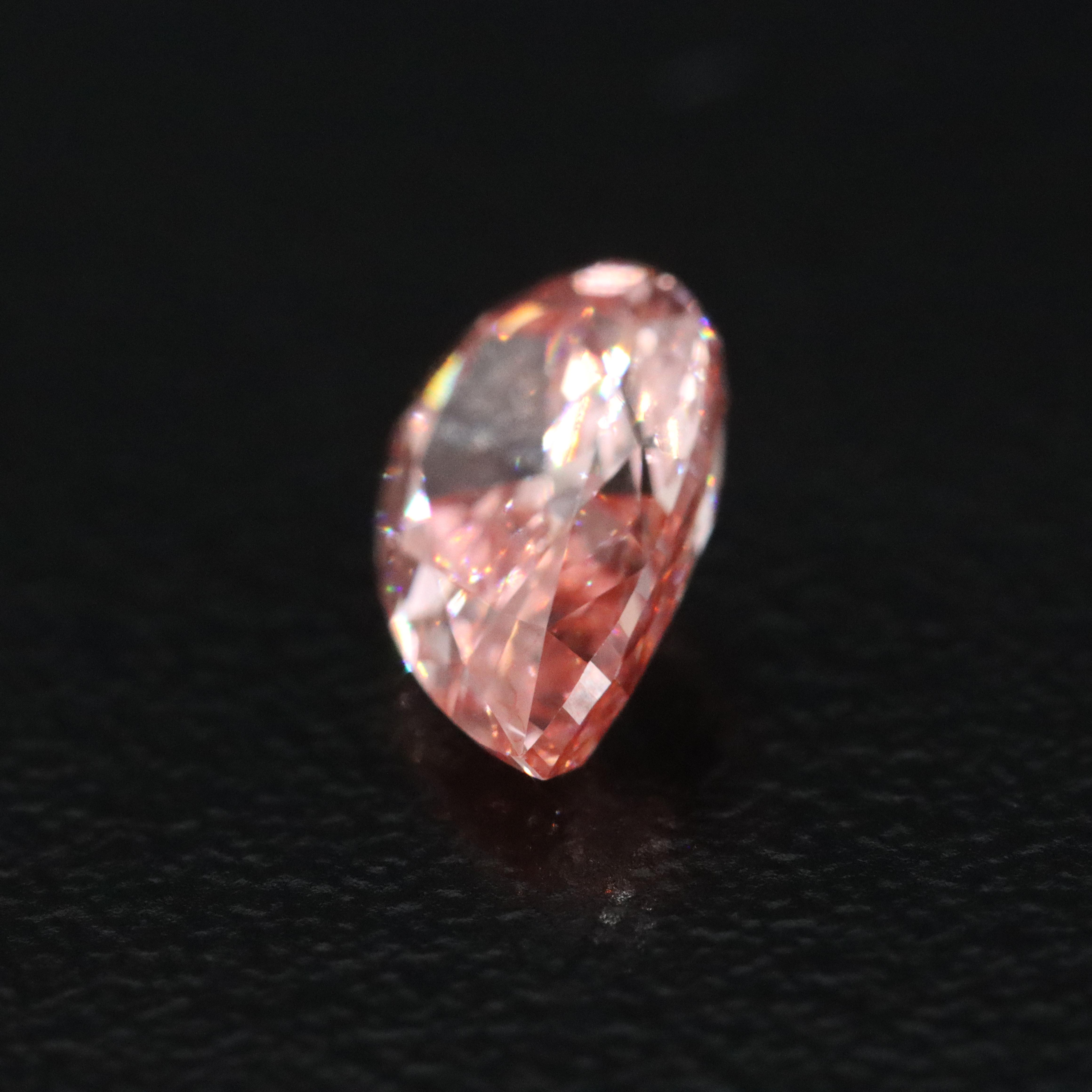 Loose 1.48 CT Lab Grown Fancy Pink Diamond with IGI Report