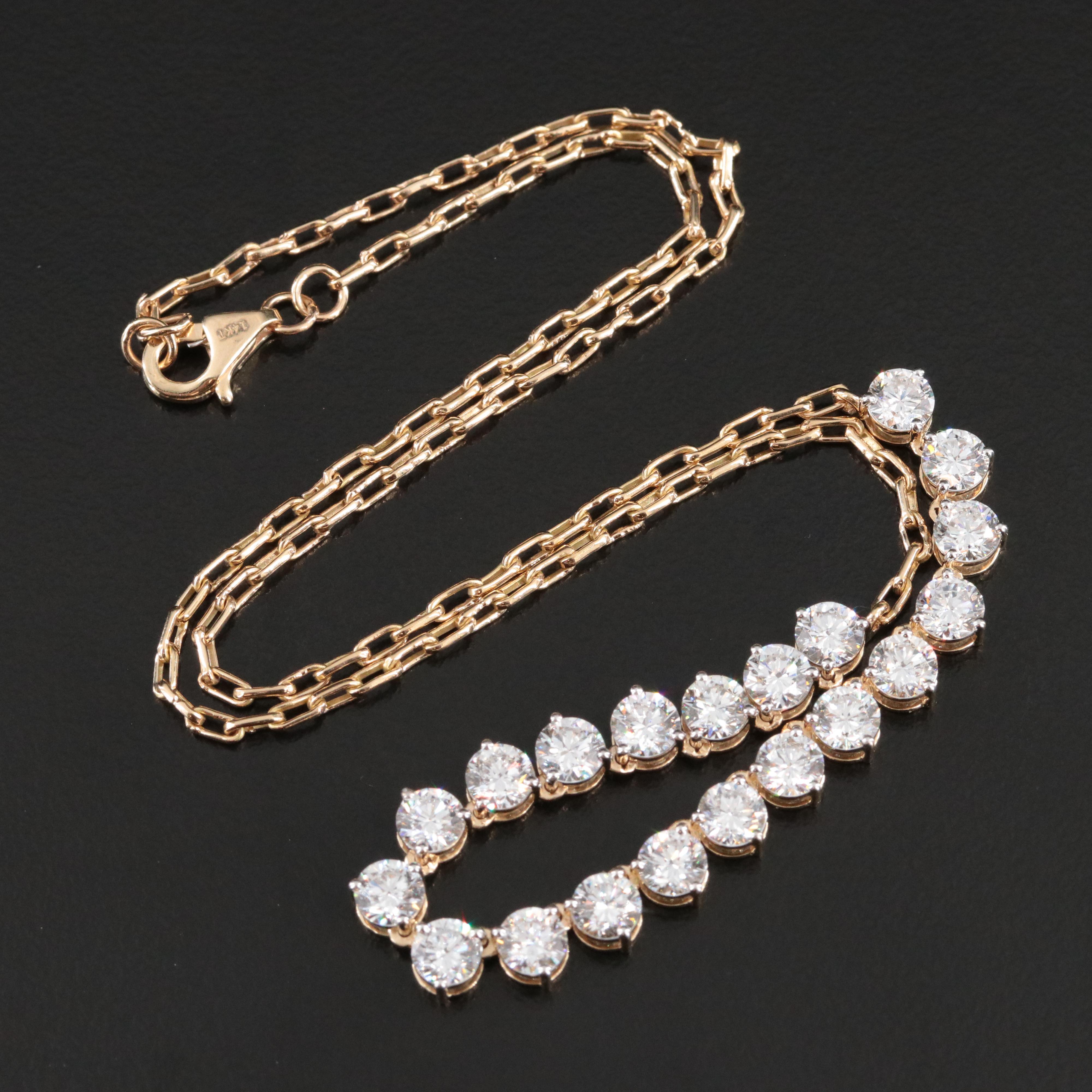 14K 5.75 CTW Lab Grown Diamond Necklace