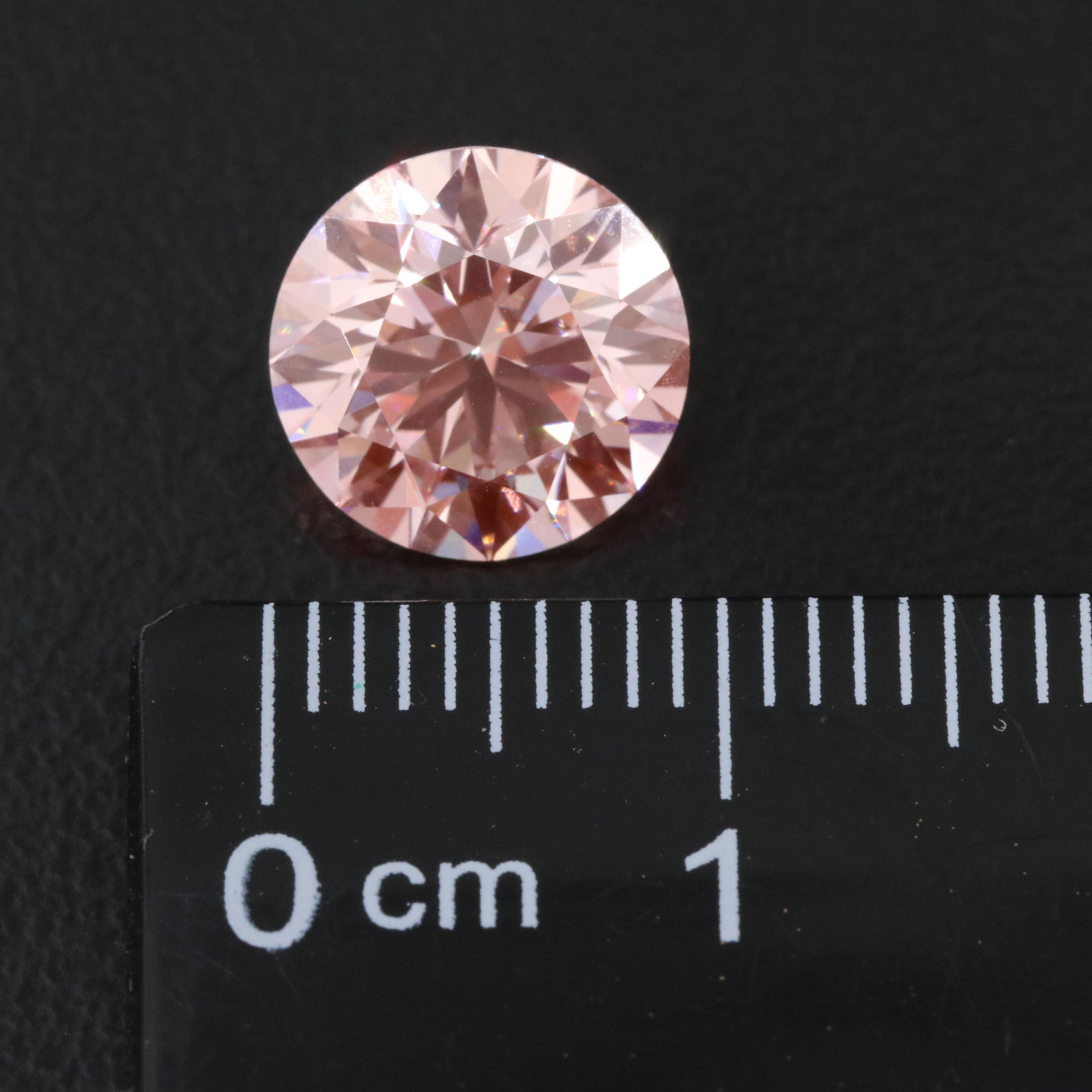 Loose 3.03 CT Lab Grown Fancy Pink Diamond with IGI Report