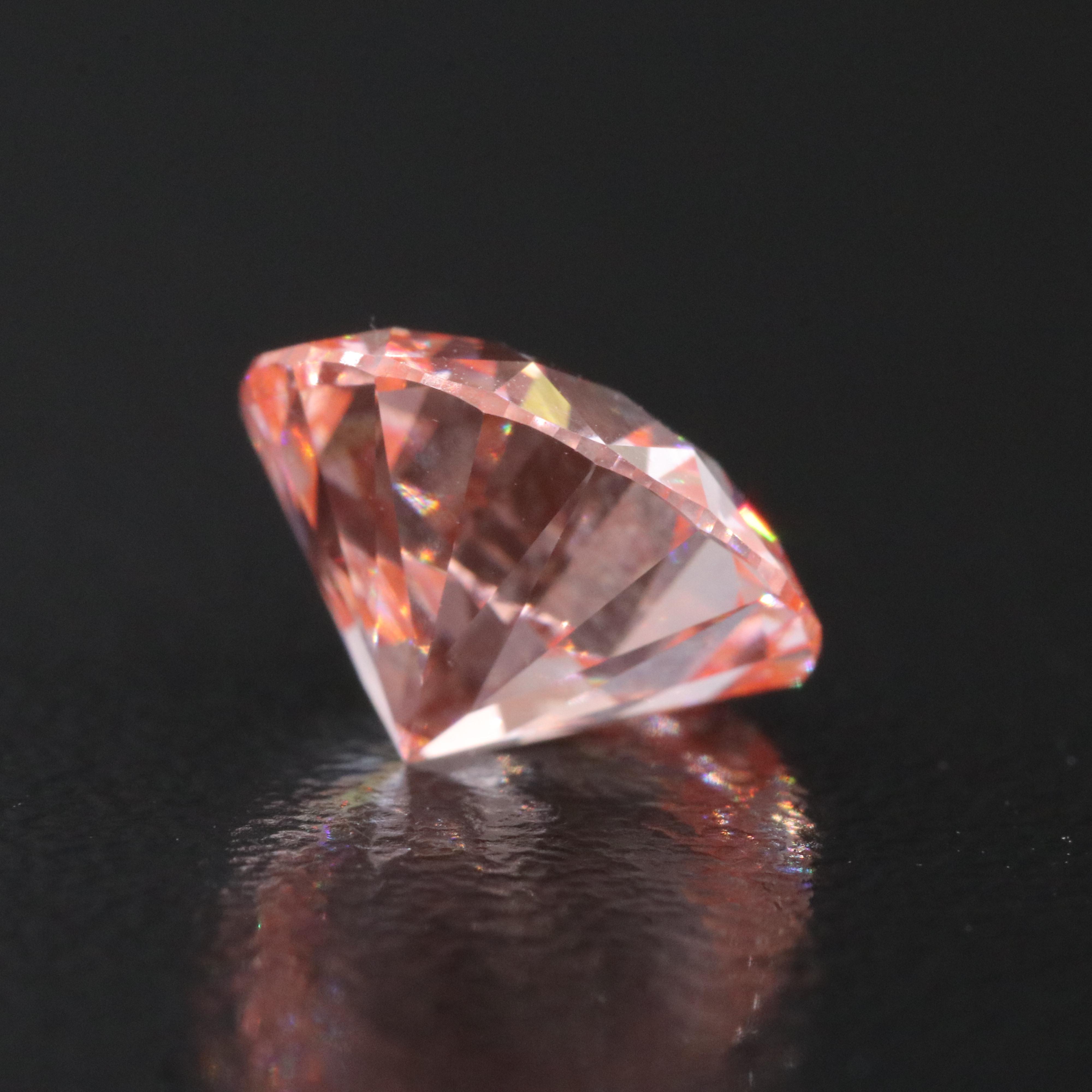 Loose 3.03 CT Lab Grown Fancy Pink Diamond with IGI Report
