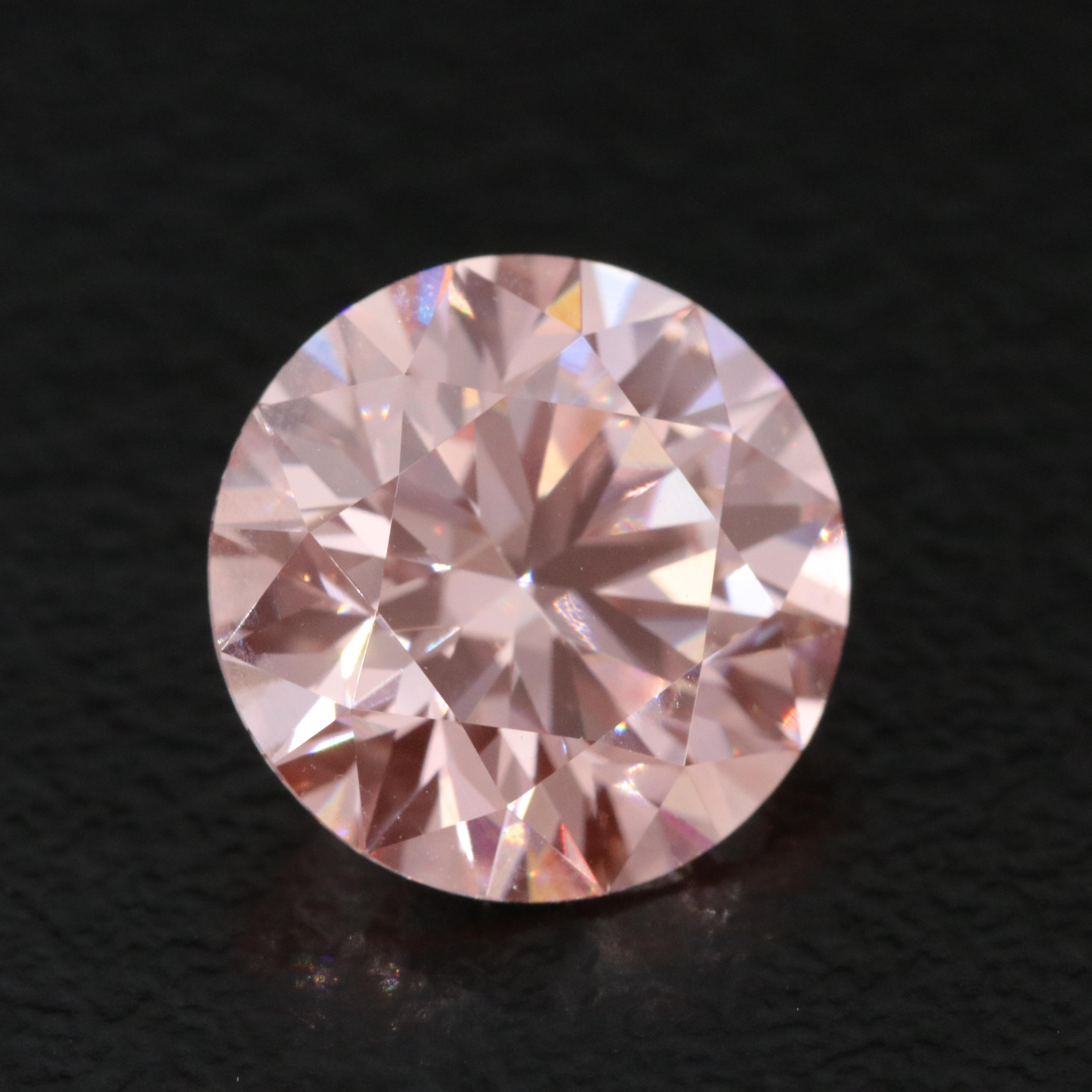 Loose 3.03 CT Lab Grown Fancy Pink Diamond with IGI Report