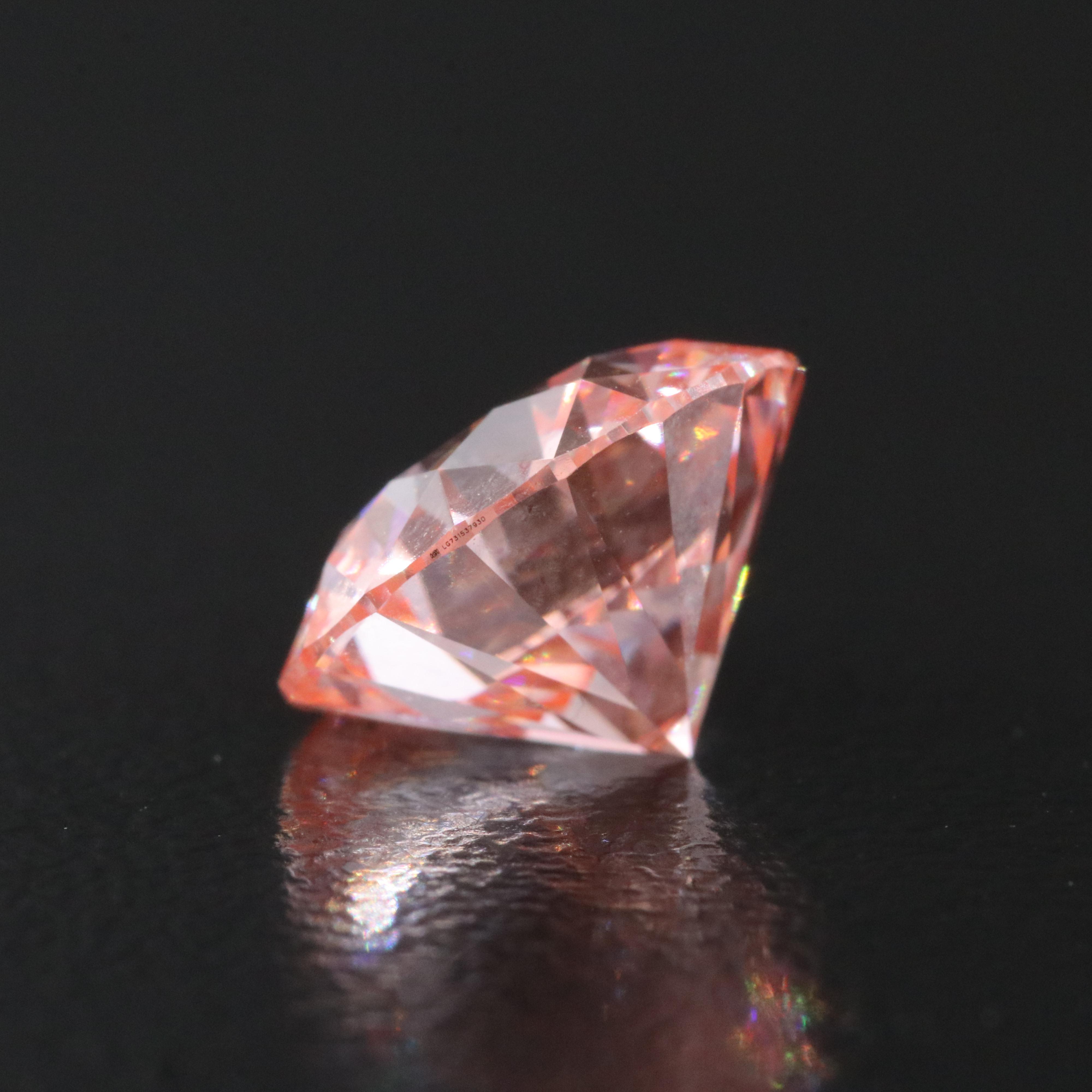 Loose 3.03 CT Lab Grown Fancy Pink Diamond with IGI Report