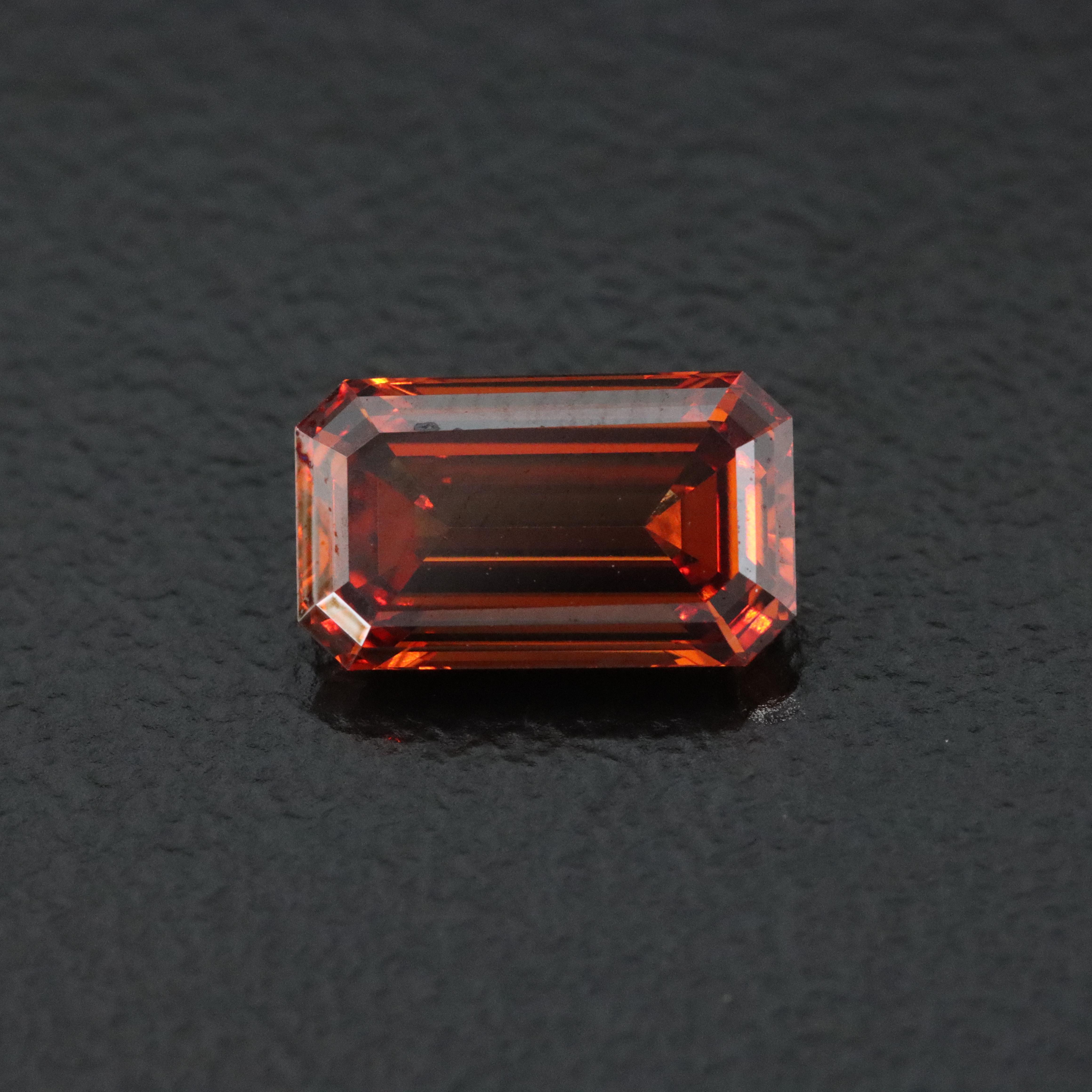 Loose 1.80 Lab Grown Fancy Orange Diamond with IGI Report