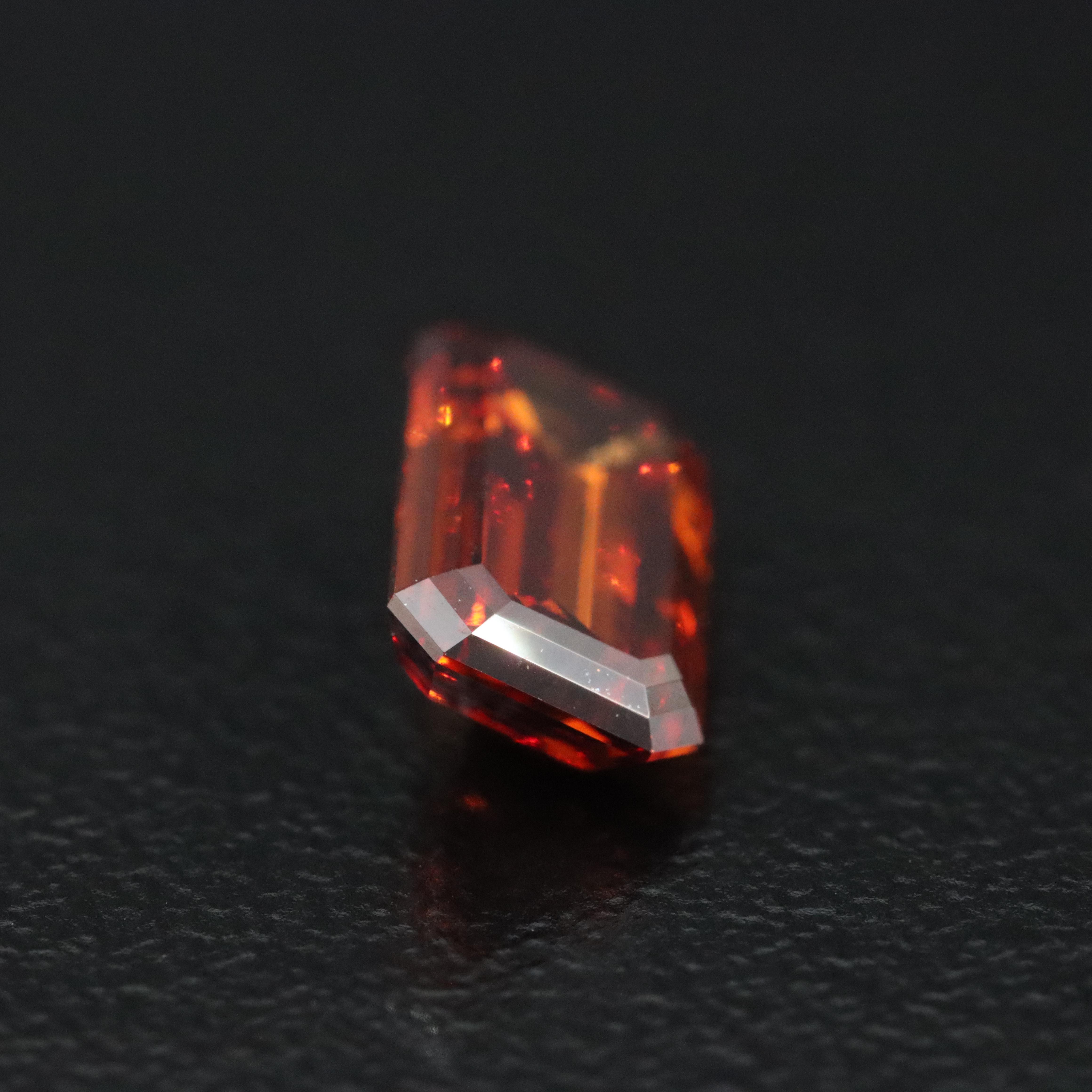 Loose 1.80 Lab Grown Fancy Orange Diamond with IGI Report