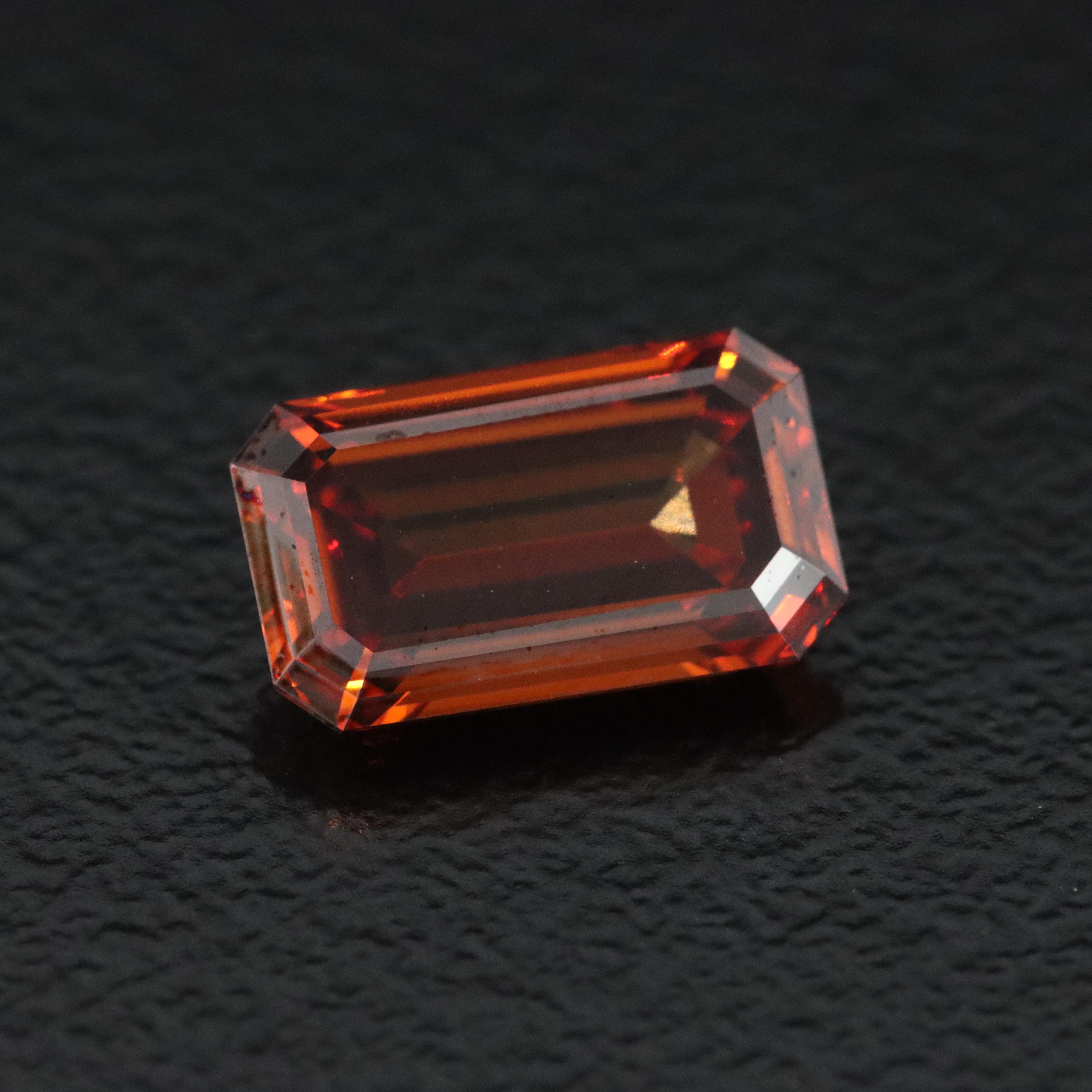 Loose 1.80 Lab Grown Fancy Orange Diamond with IGI Report