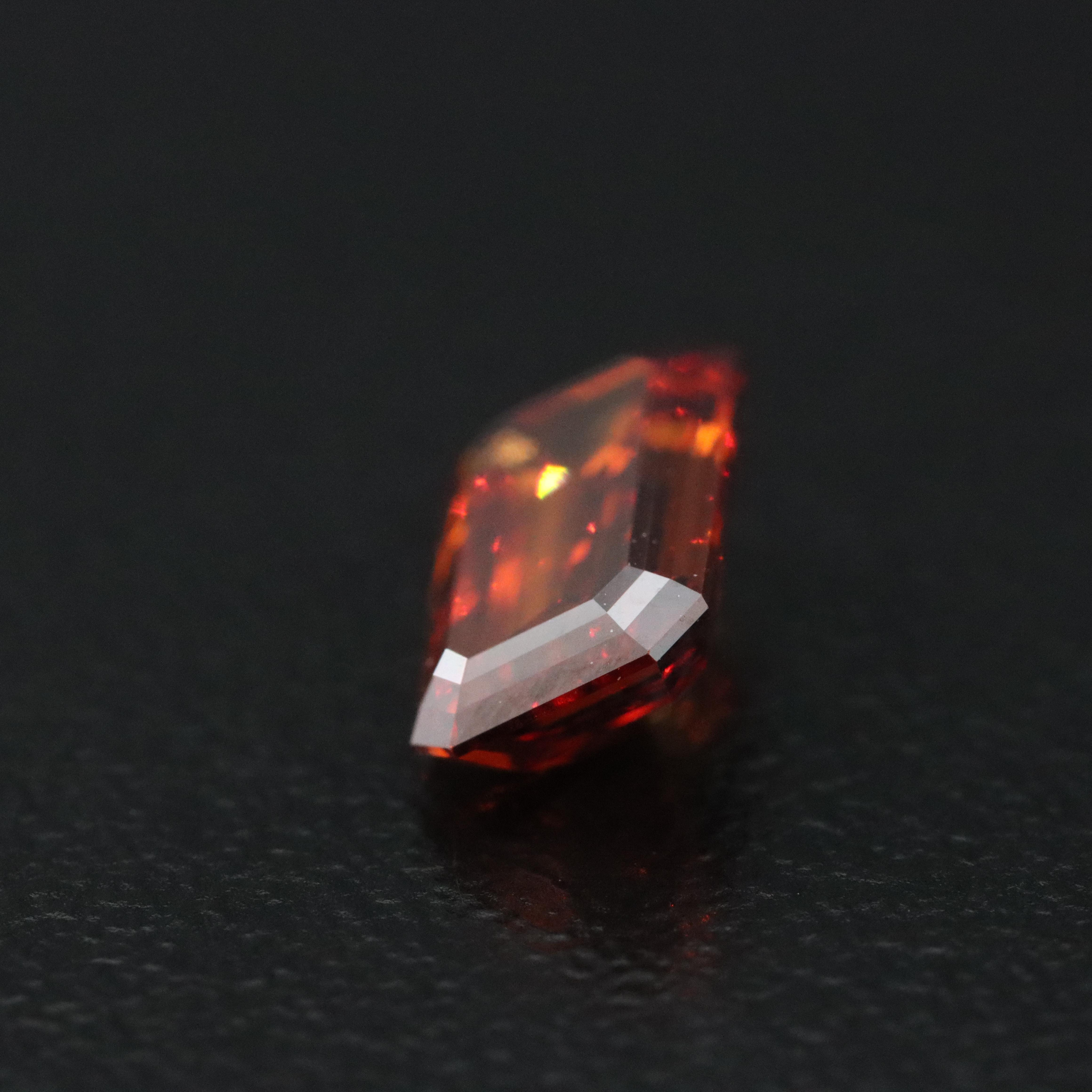 Loose 1.80 Lab Grown Fancy Orange Diamond with IGI Report