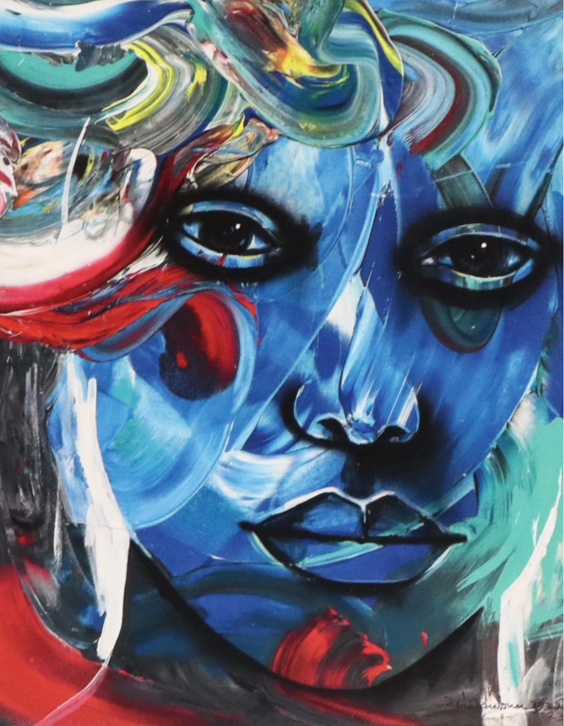 Abiola Idowu Digital Print of Stylized Portrait, 2025