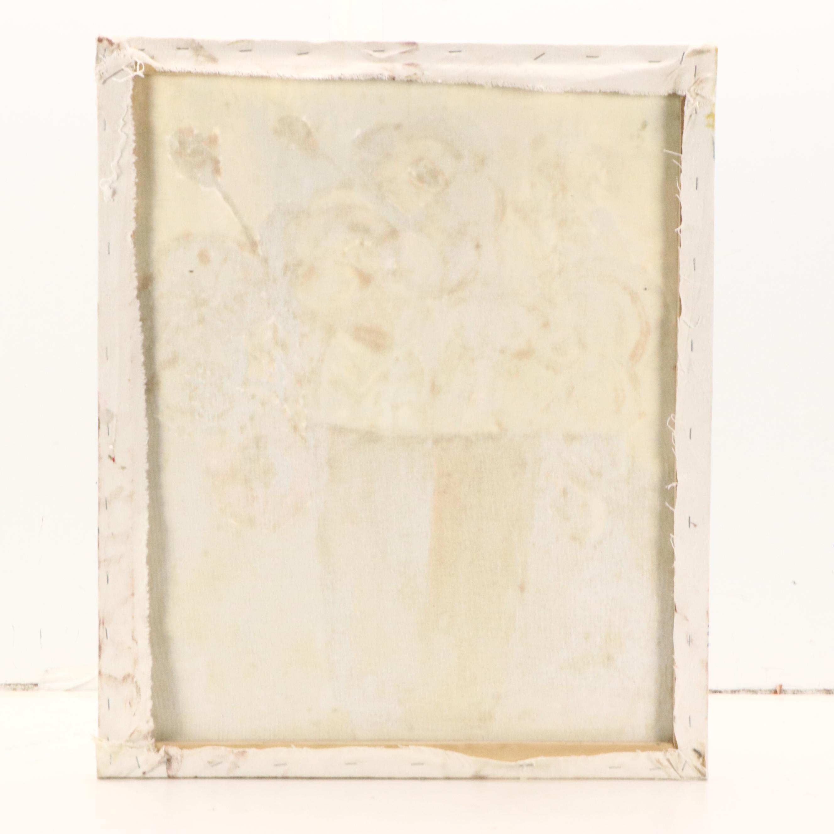 Bayo Ogundele Stylized Floral Still Life Oil Painting, 2025